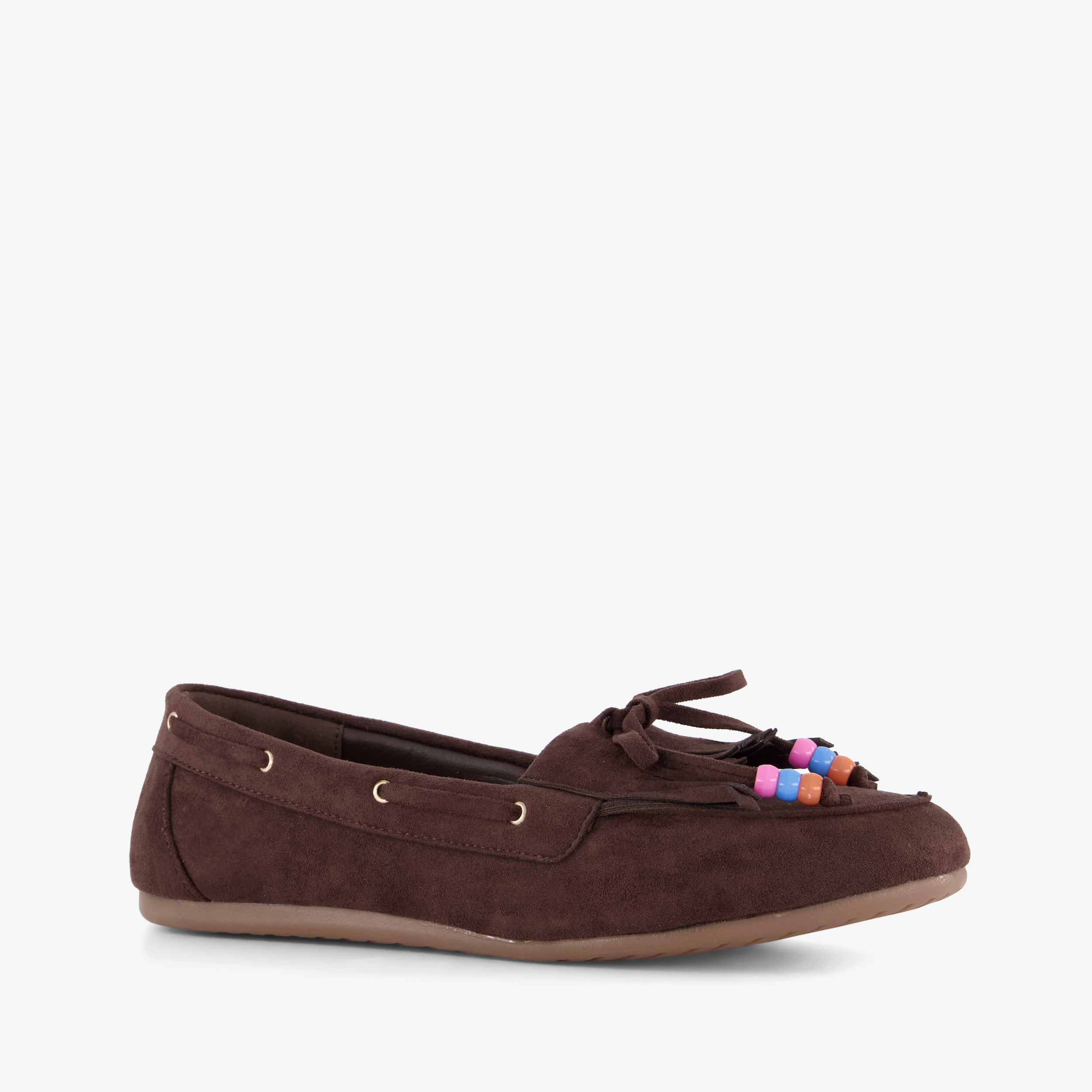 Blue Box dames mocassins donkerbruin
