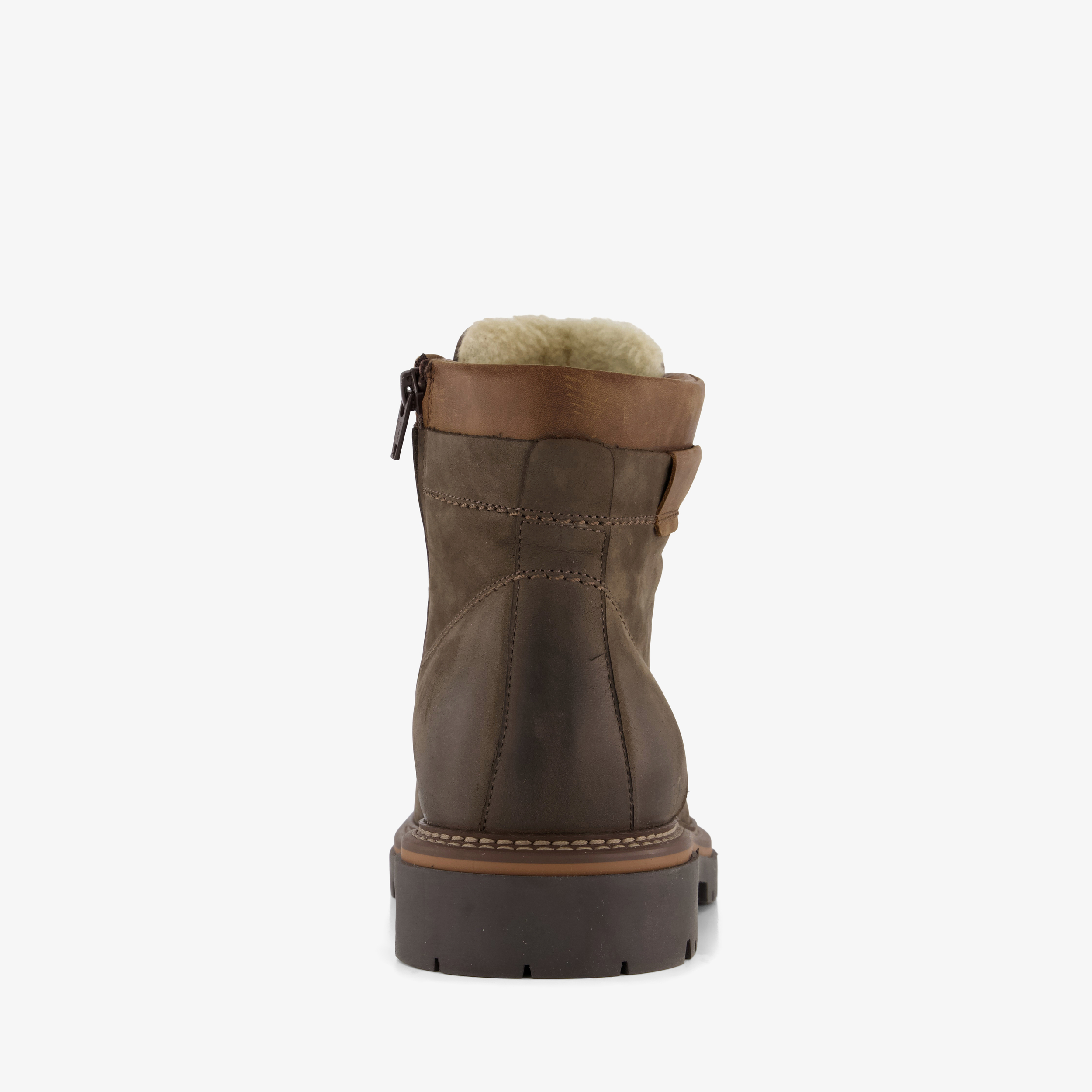 Output leren heren veterboots bruin – foto 2