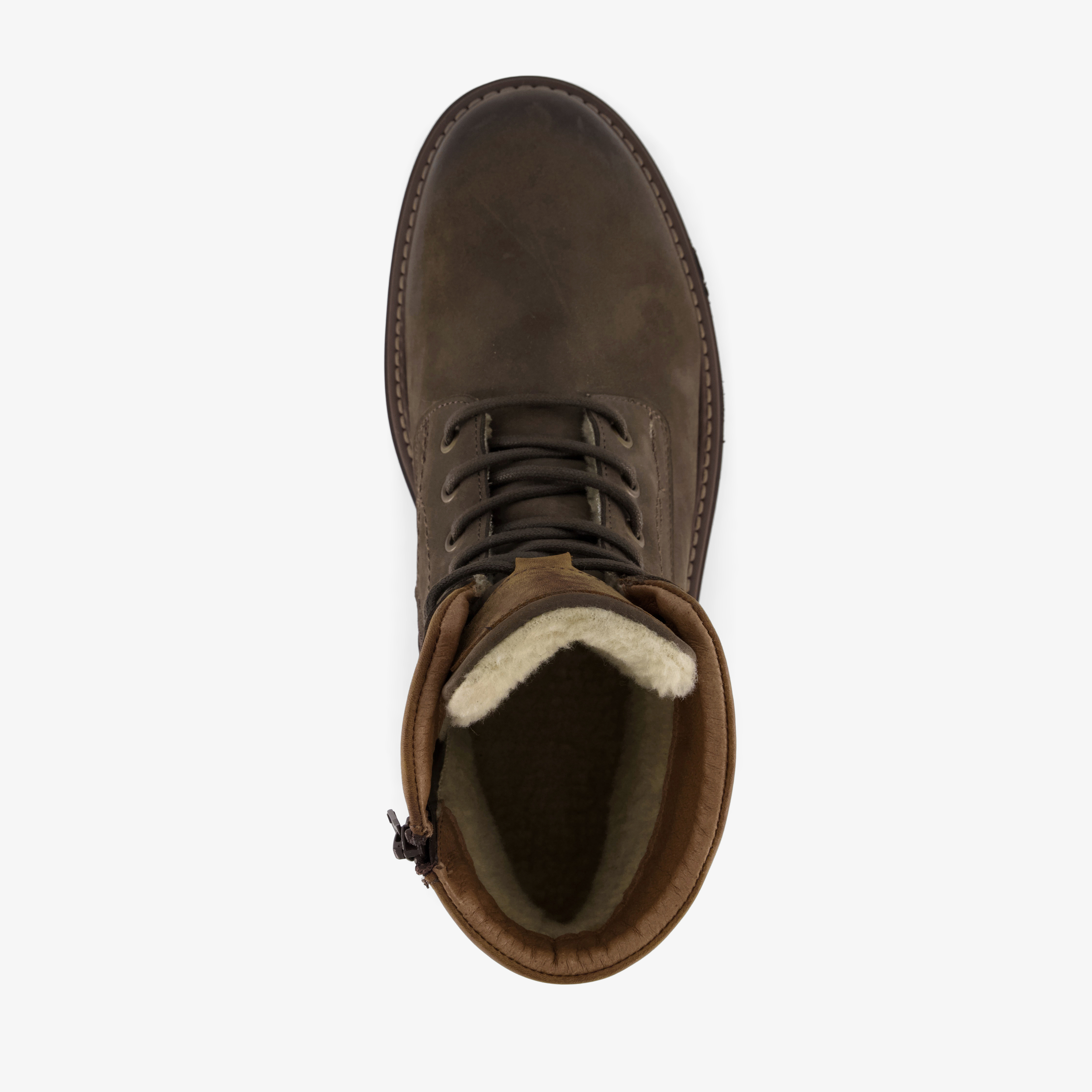 Output leren heren veterboots bruin – foto 4