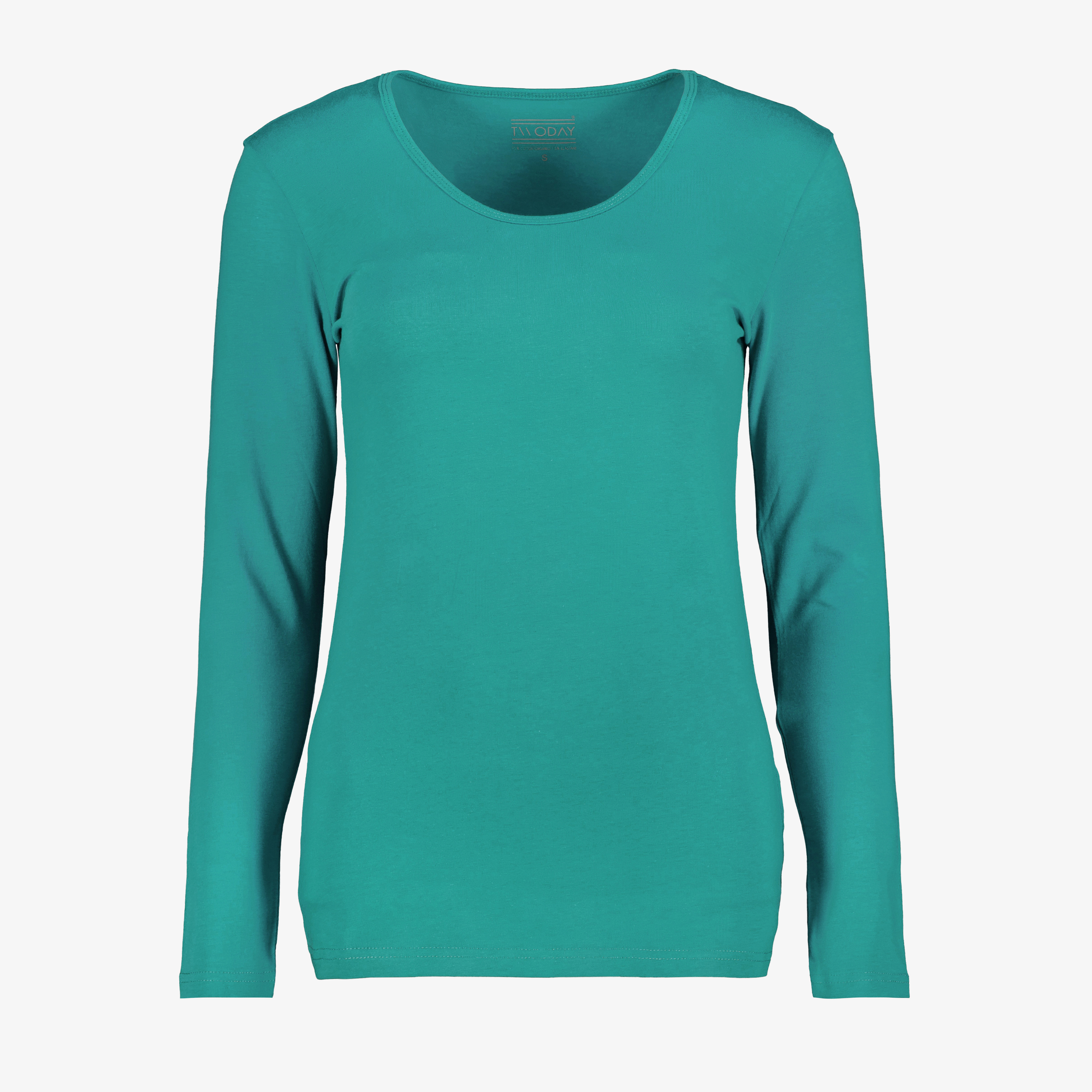 TwoDay dames basic longsleeve shirt groen t-shirts & tops