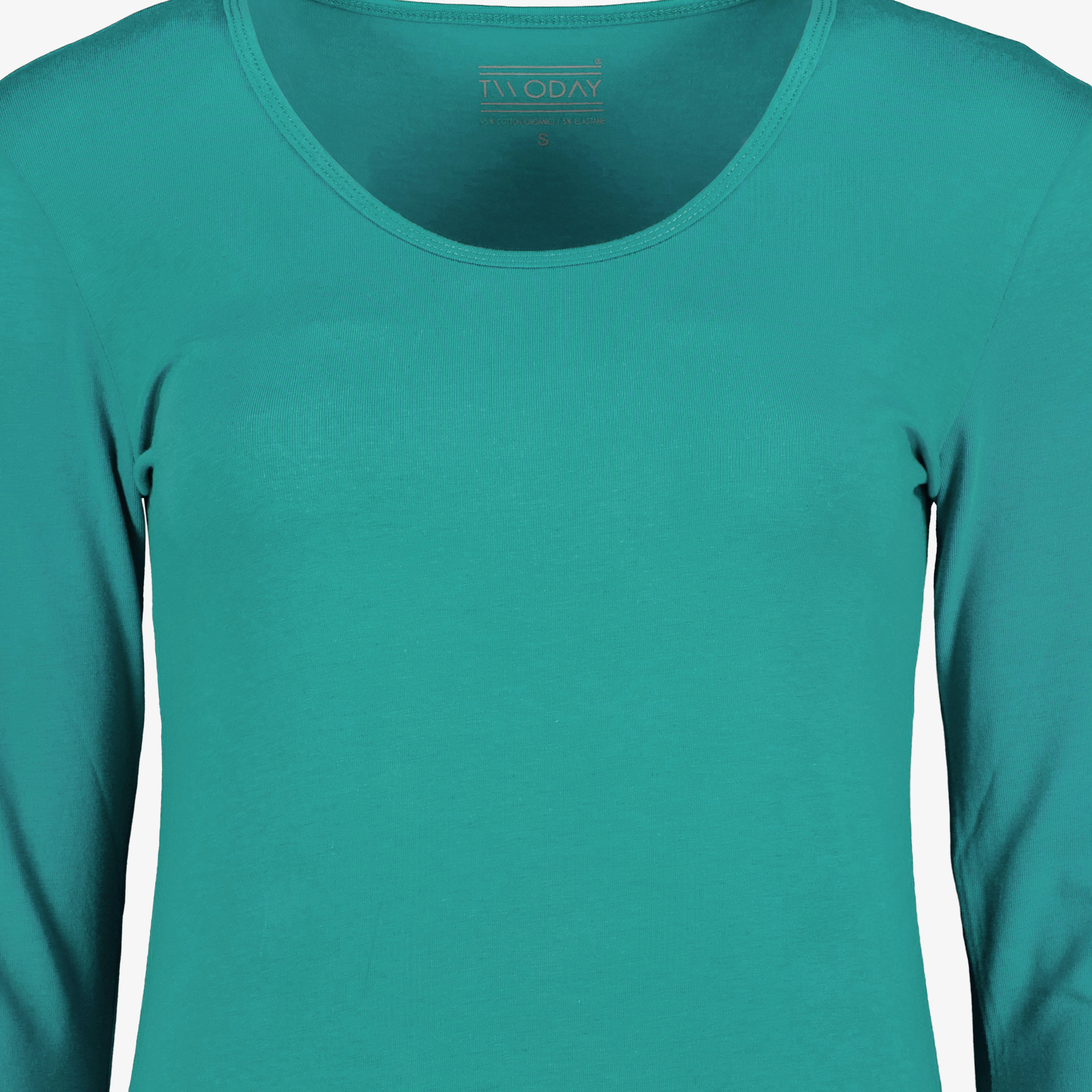 TwoDay dames basic longsleeve shirt groen t-shirts & tops – foto 2