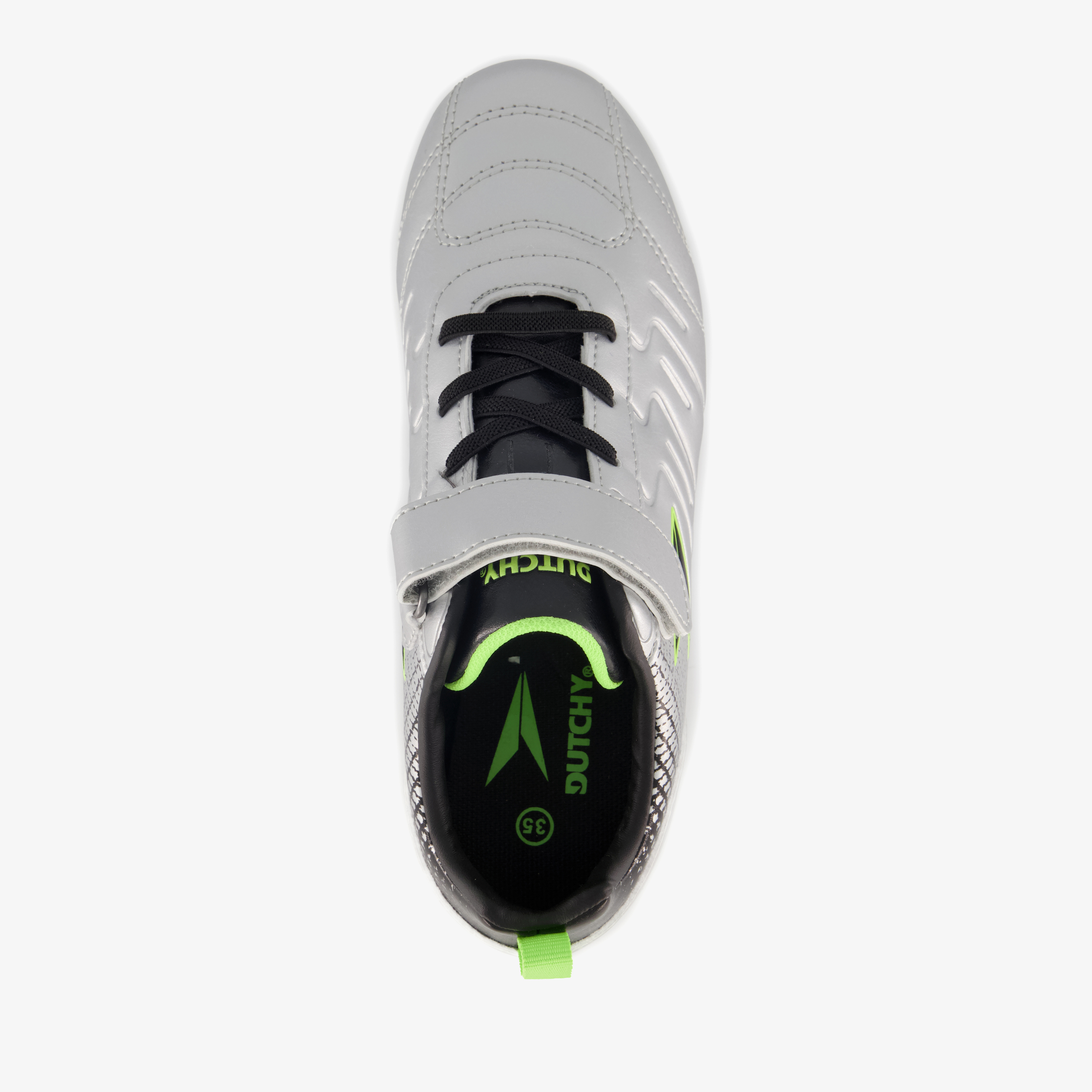 Dutchy Top-Spin kinder voetbalschoenen zilver meisjes veldschoenen – foto 4