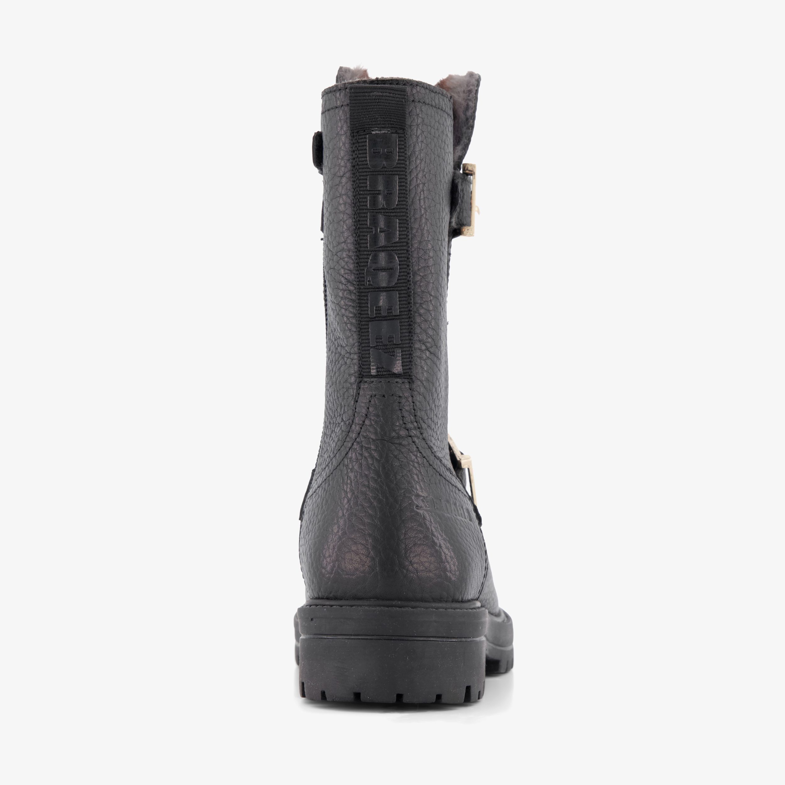 Braqeez leren meisjes biker boots met studs zwart – foto 2