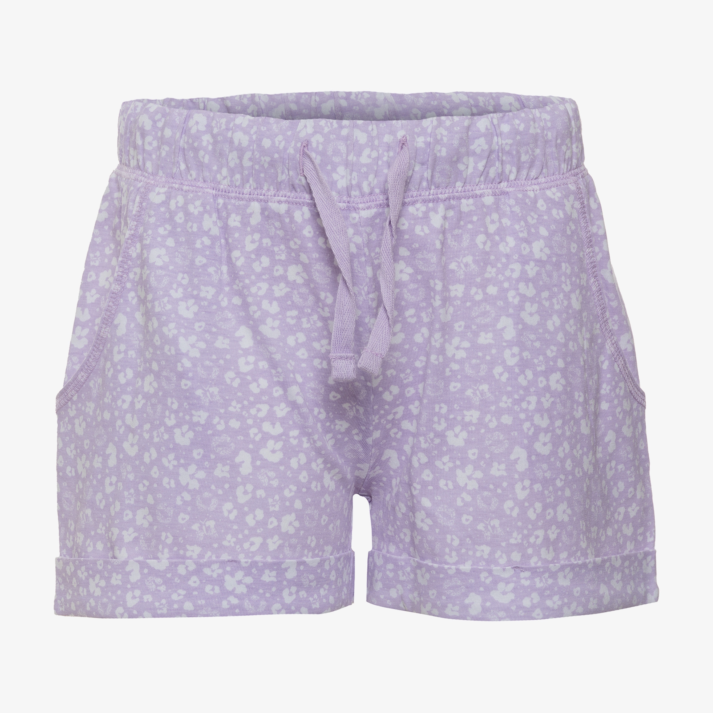 TwoDay meisjes short met bloemetjes lila