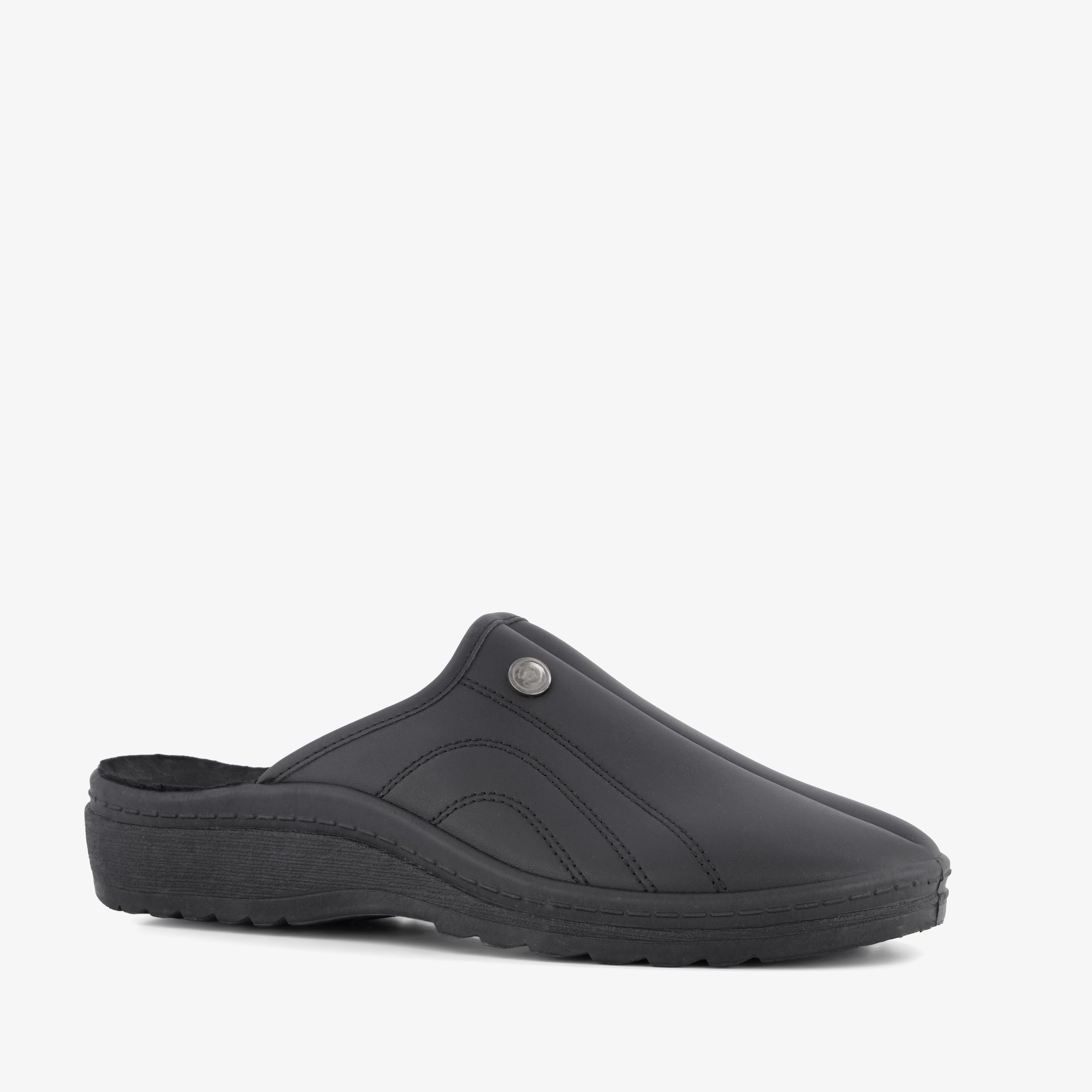 Natuform heren instap pantoffels zwart muilen