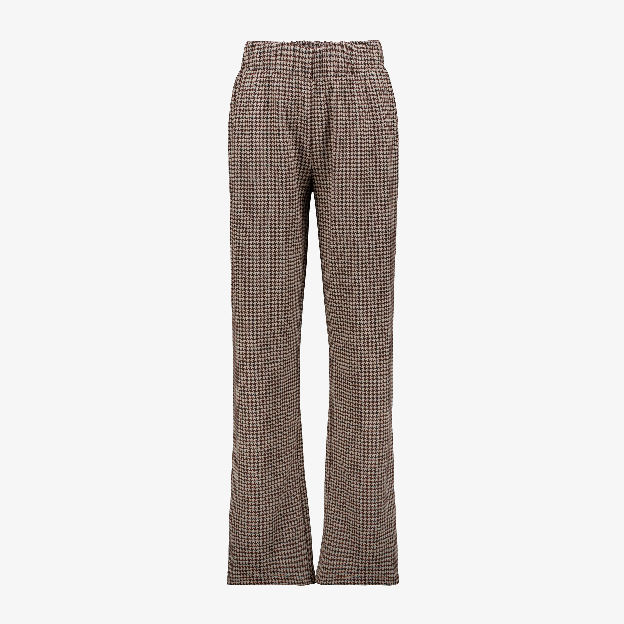 TwoDay dames wide leg broek geruit bruin broeken & shorts