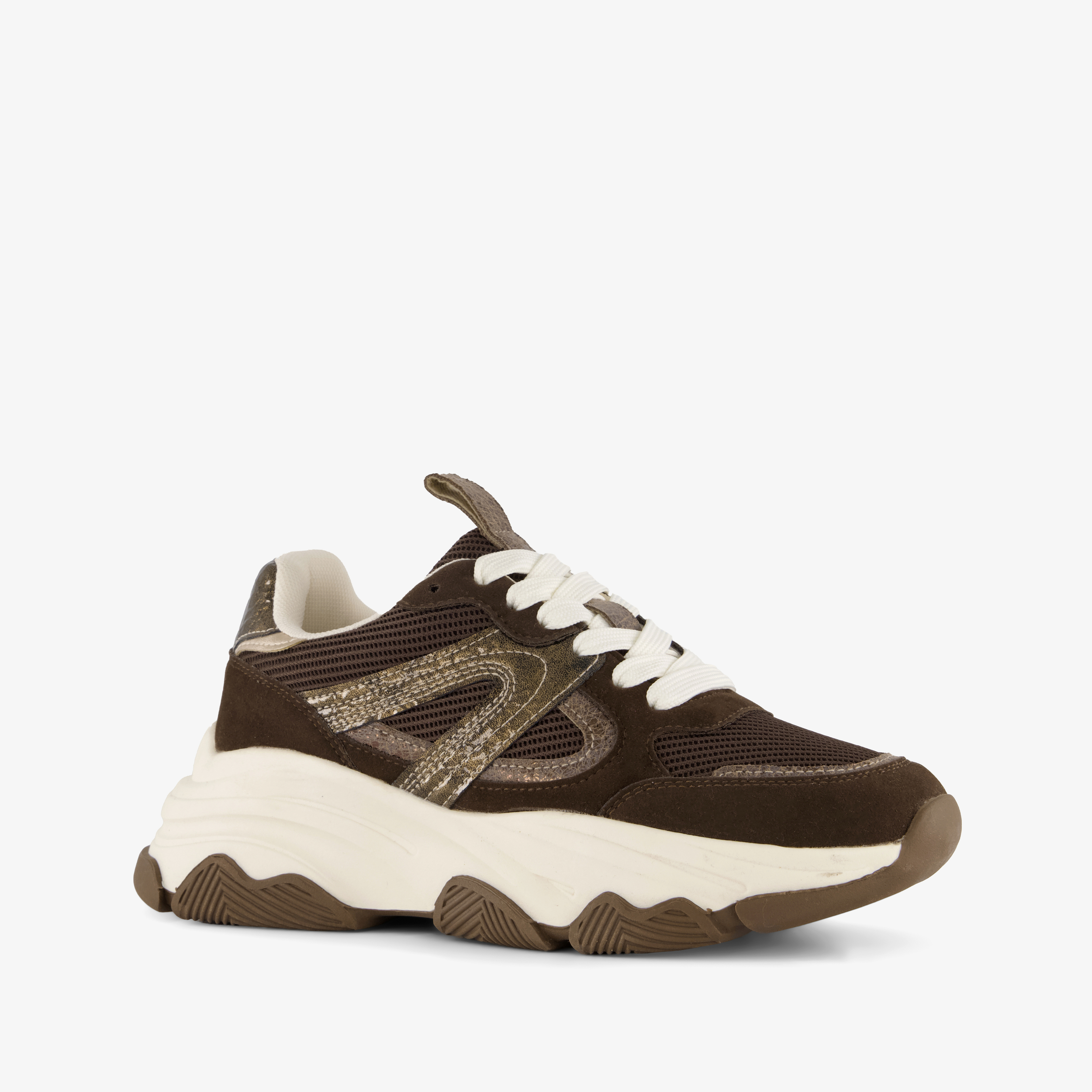 Blue Box dames dad sneakers bruin
