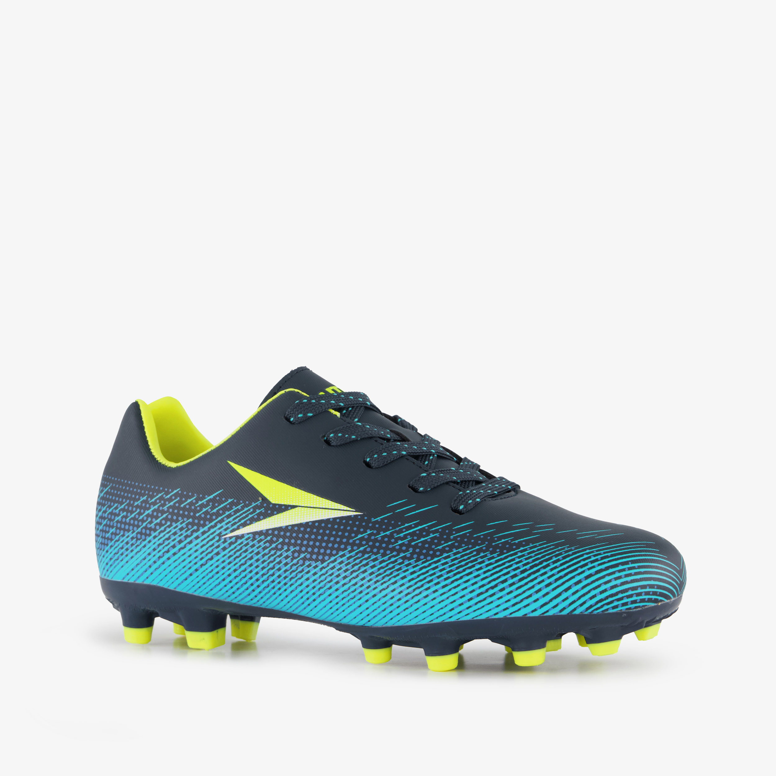 Dutchy Vision FG kinder voetbalschoenen blauw geel
