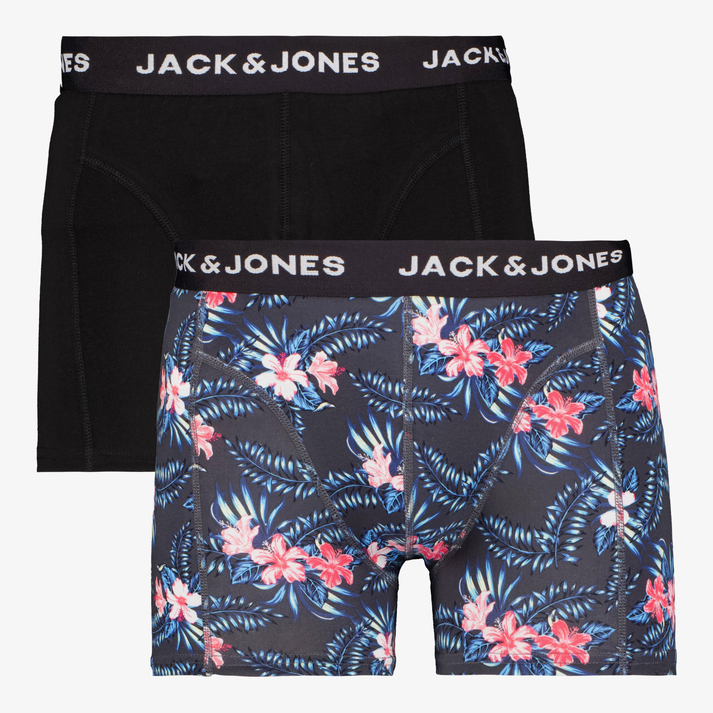 Jack en Jones 2-pack heren boxershorts roze bloemenprint nachtmode & ondergoed
