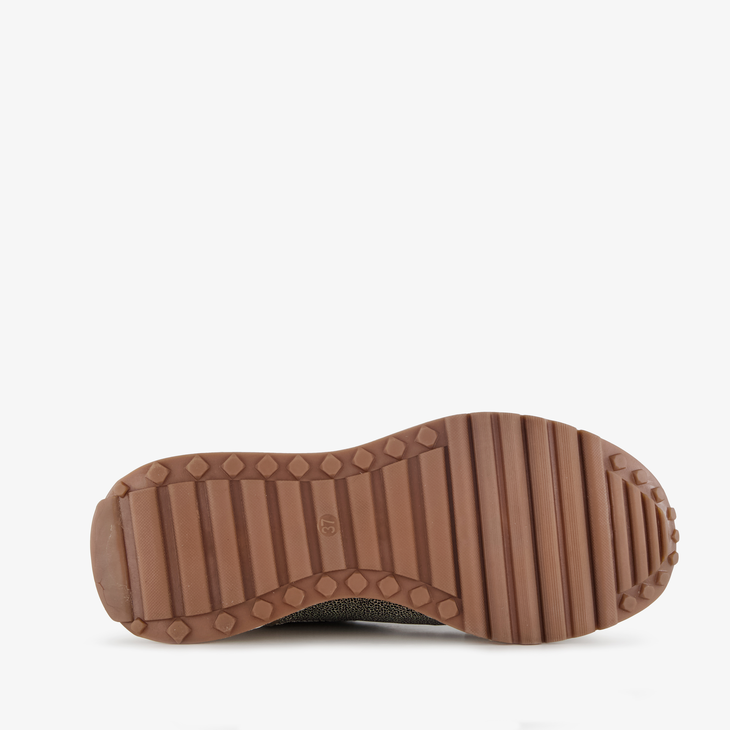 Blue Box dames sneakers met panterprint details taupe – foto 3