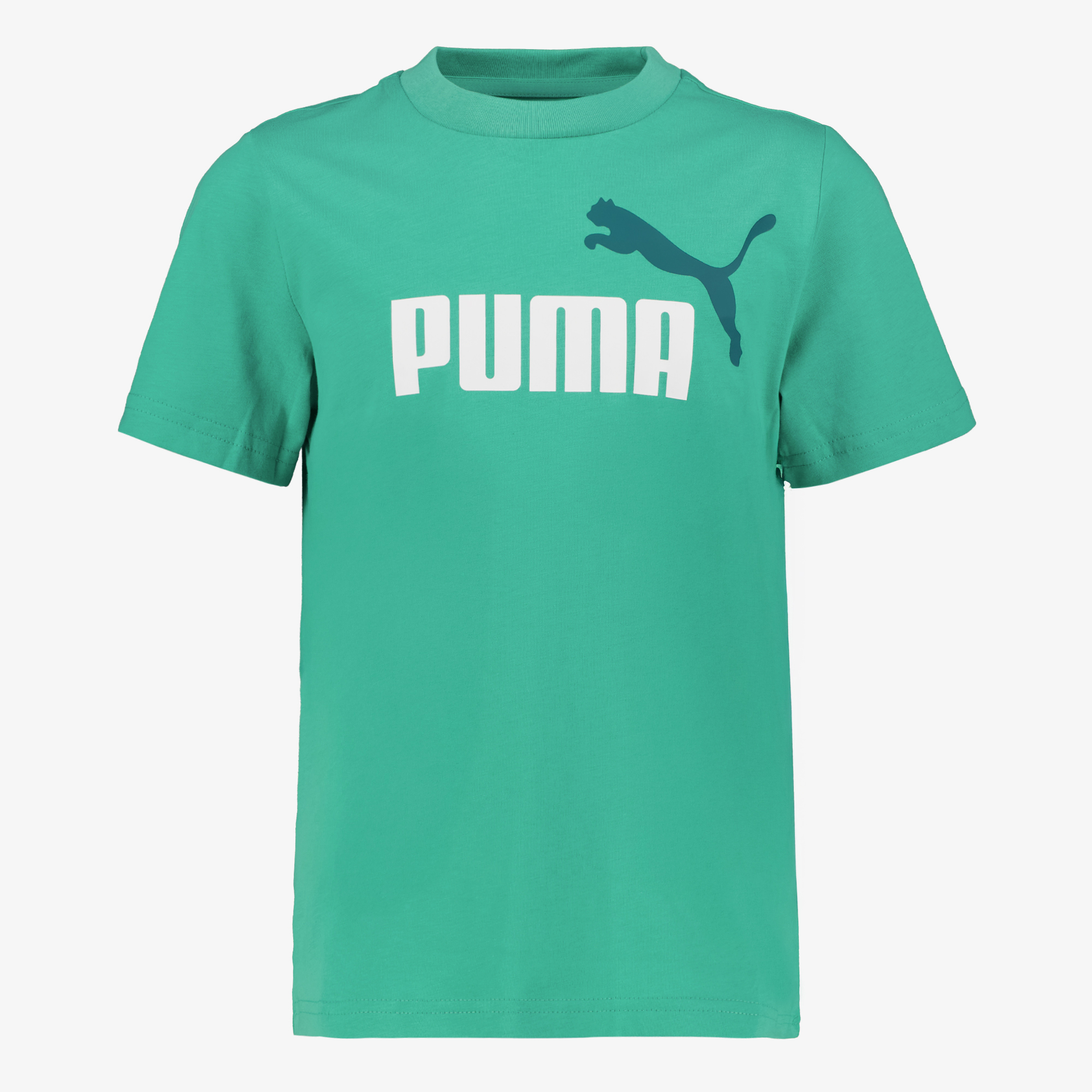Puma Ess 2 Color NO.1 Logo kinder T-shirt groen