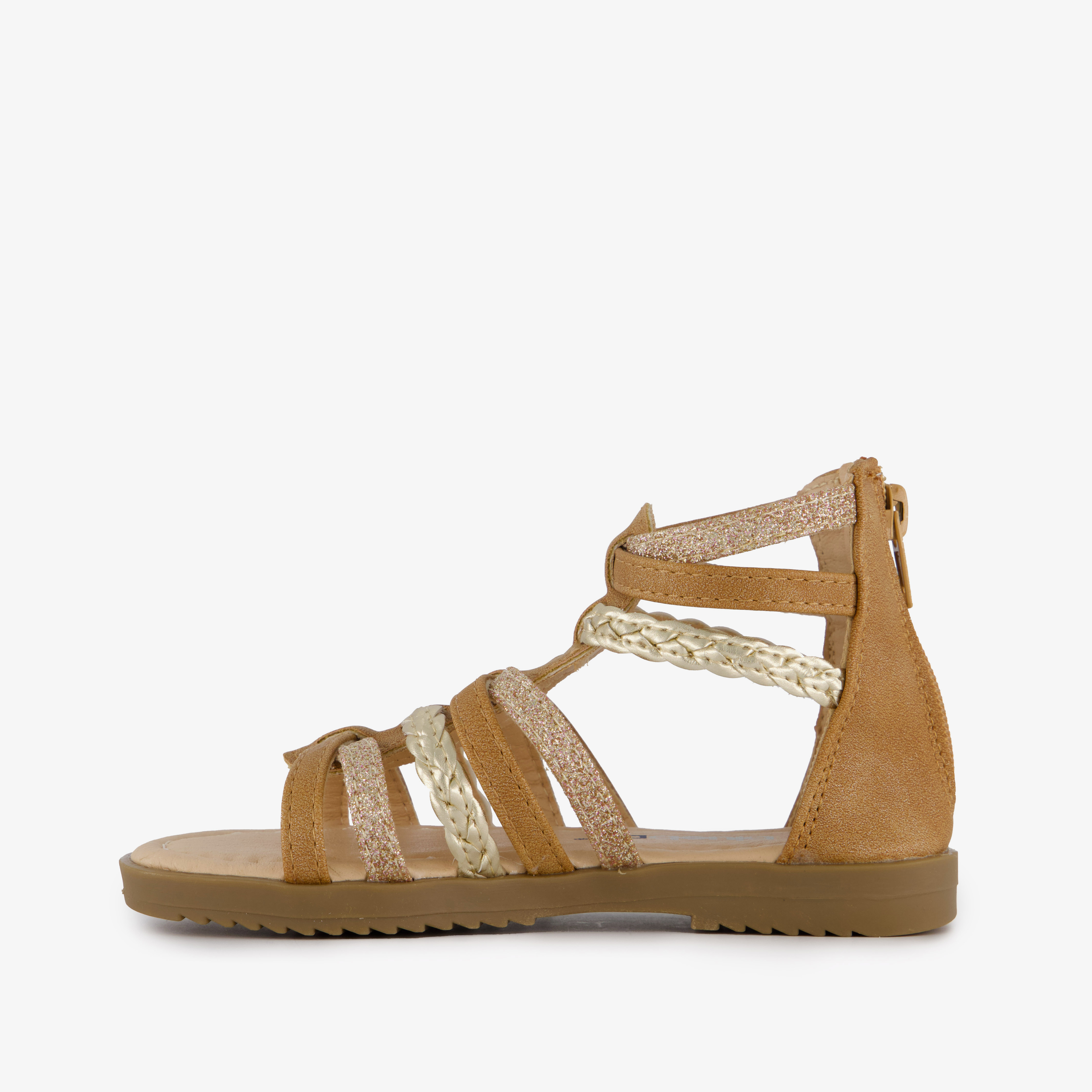 Blue Box meisjes sandalen cognac met glitter – foto 2