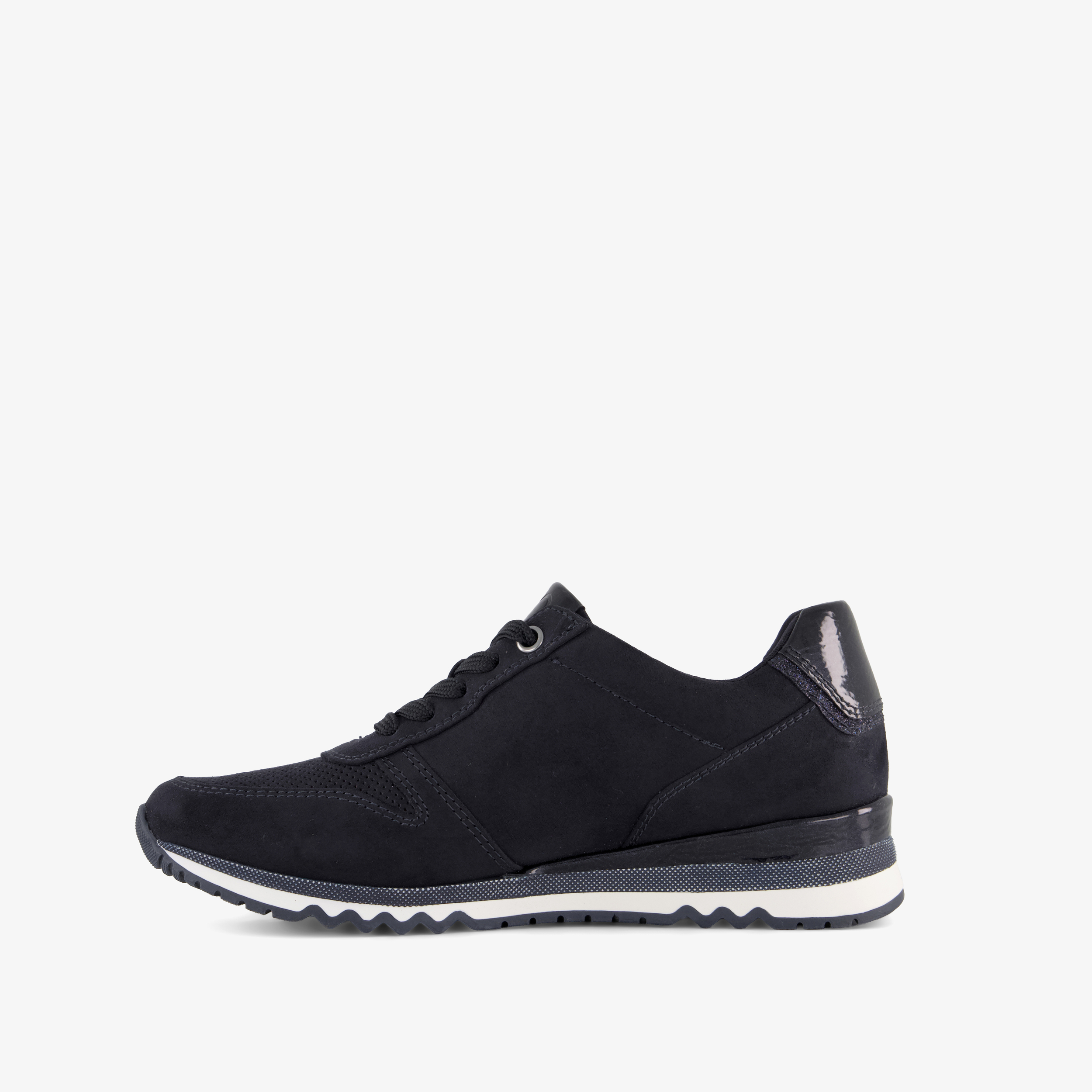 Marco Tozzi dames sneakers met glitters donkerblauw