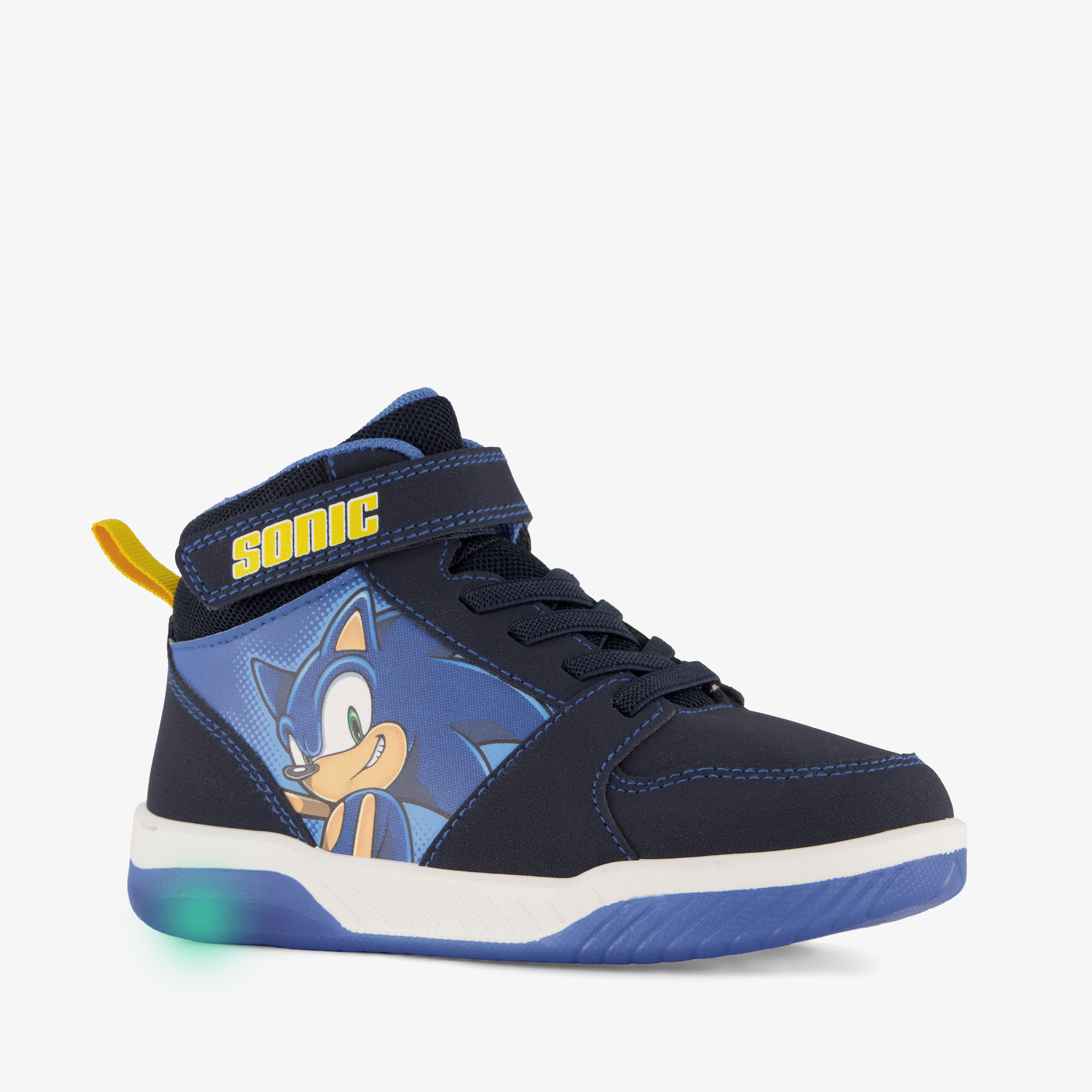 Sonic hoge jongens sneakers met opdruk blauw