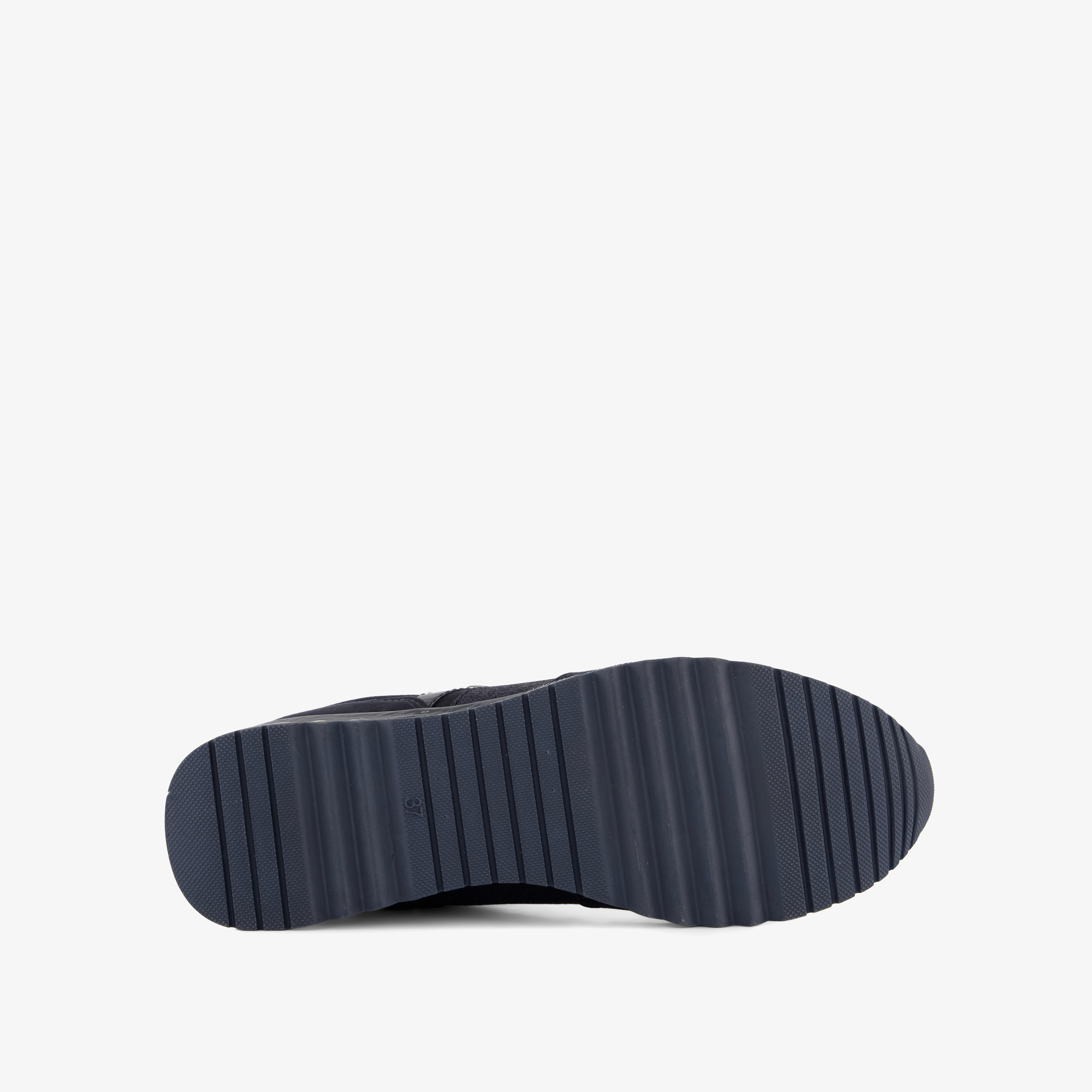 Marco Tozzi dames sneakers met glitters donkerblauw – foto 3