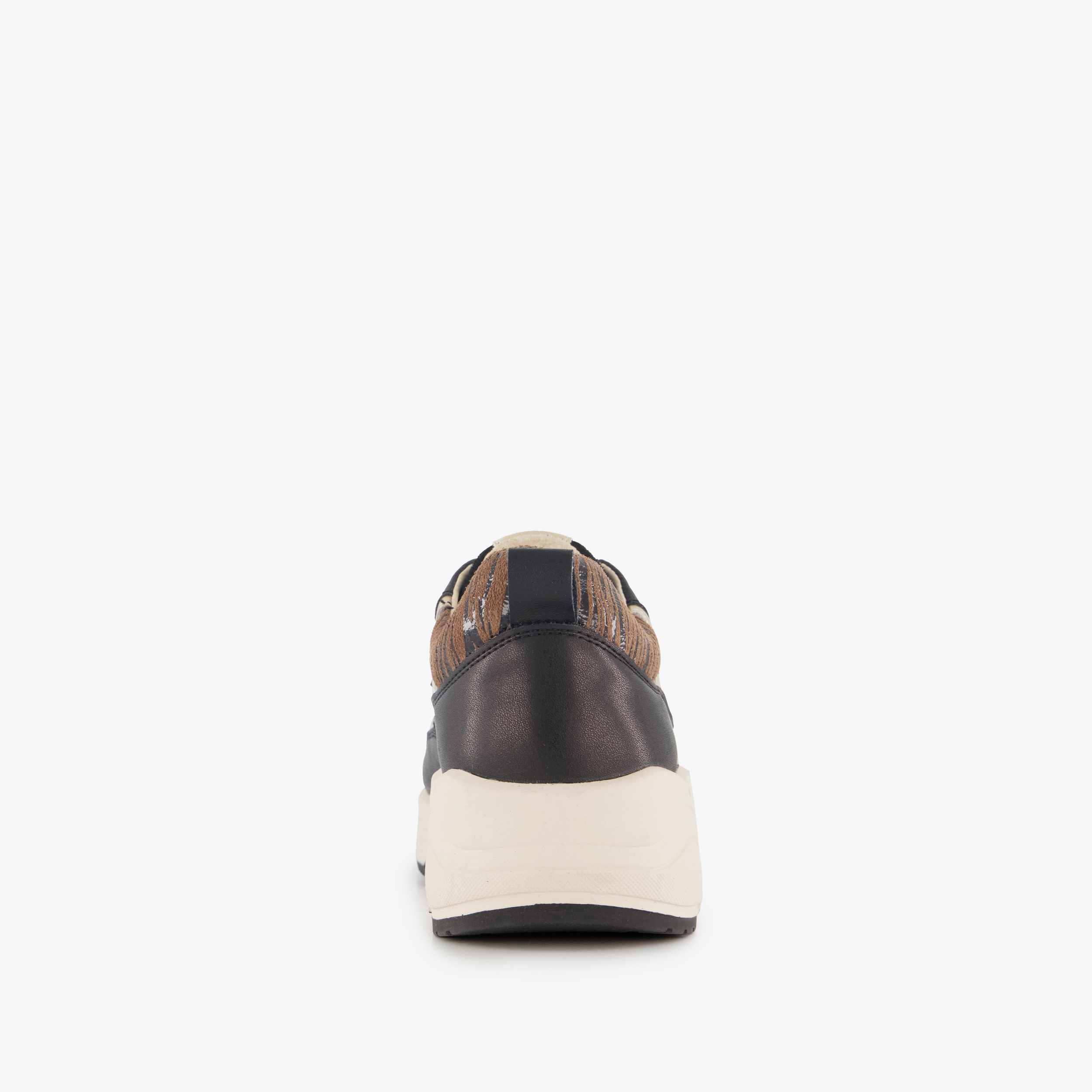 Hush Puppies leren dames sneakers zwart goud – foto 2