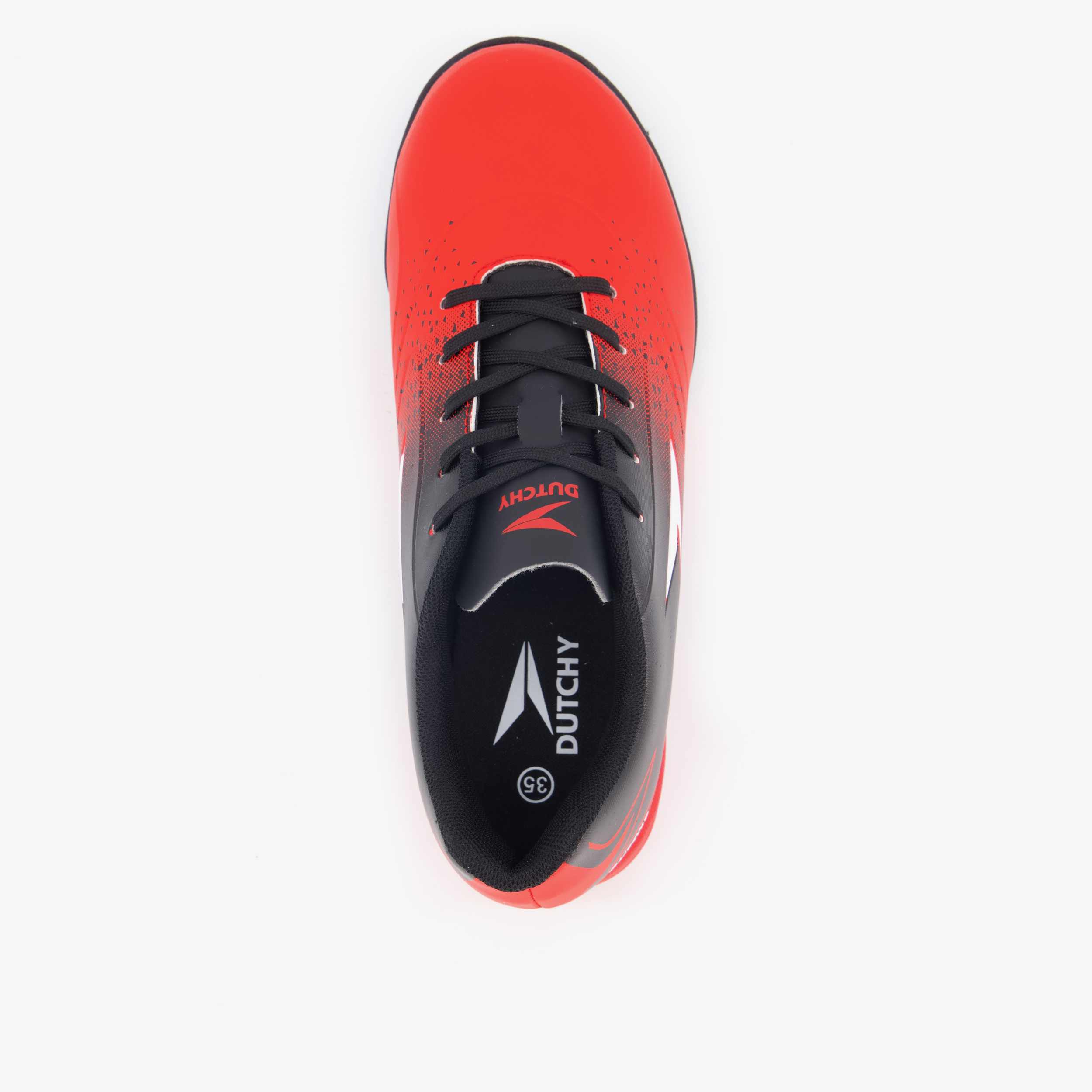Dutchy Cross IC kinder zaalschoenen zwart rood meisjes – foto 4