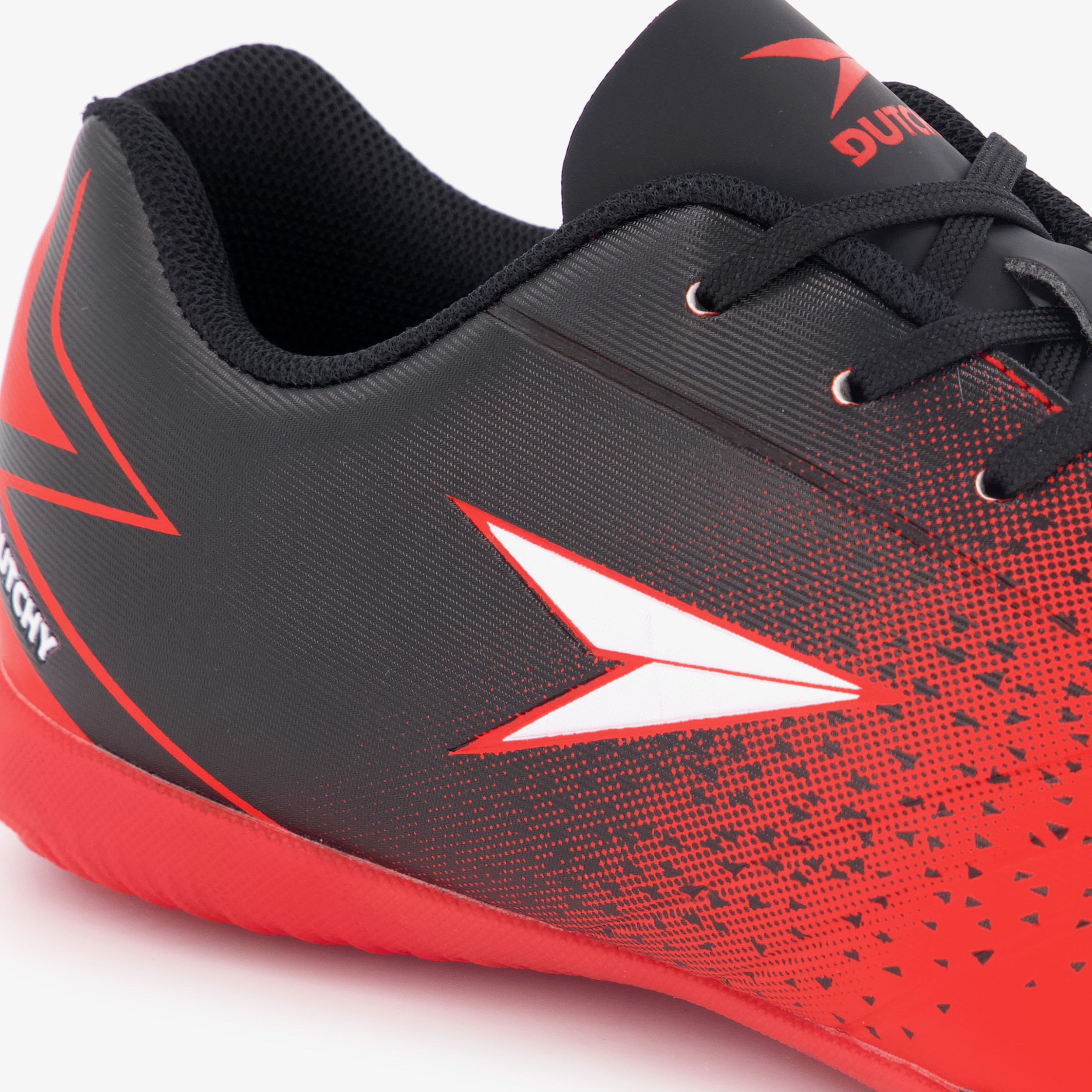 Dutchy Cross IC kinder zaalschoenen zwart rood meisjes – foto 5