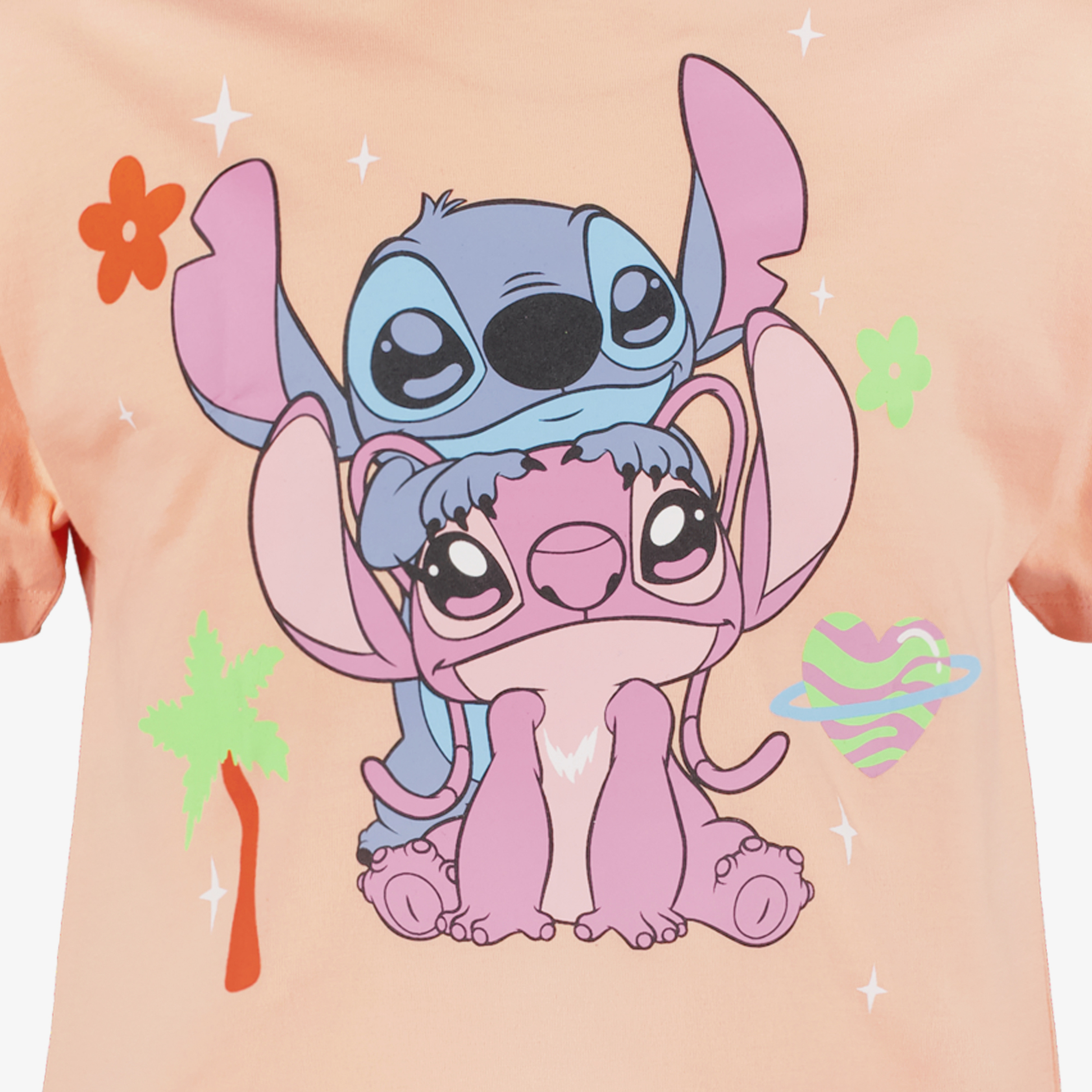 Lilo & Stitch kinder shortama oranje meisjes nachtmode & ondergoed – foto 2