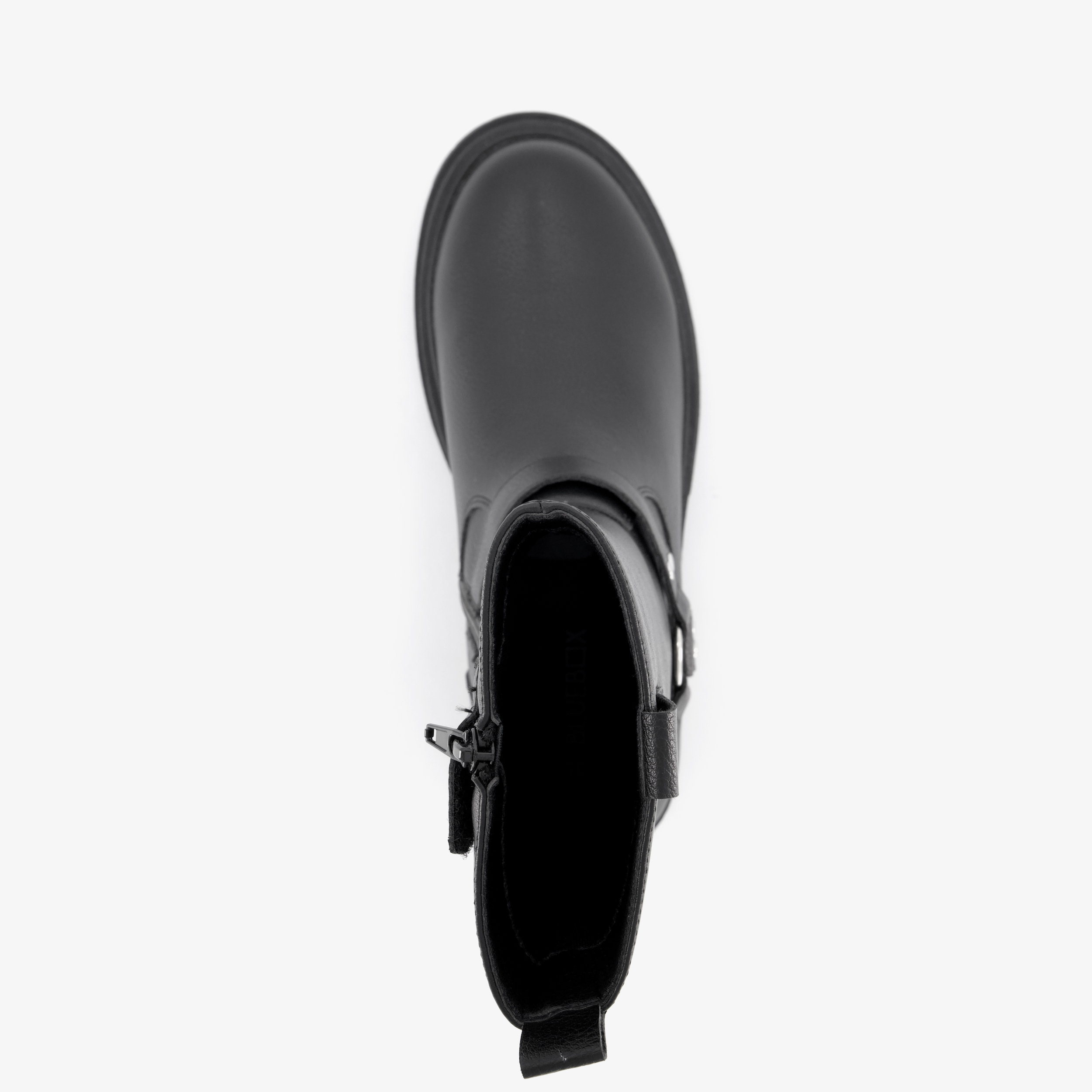 Blue Box hoge meisjes biker boots zwart laarzen – foto 4
