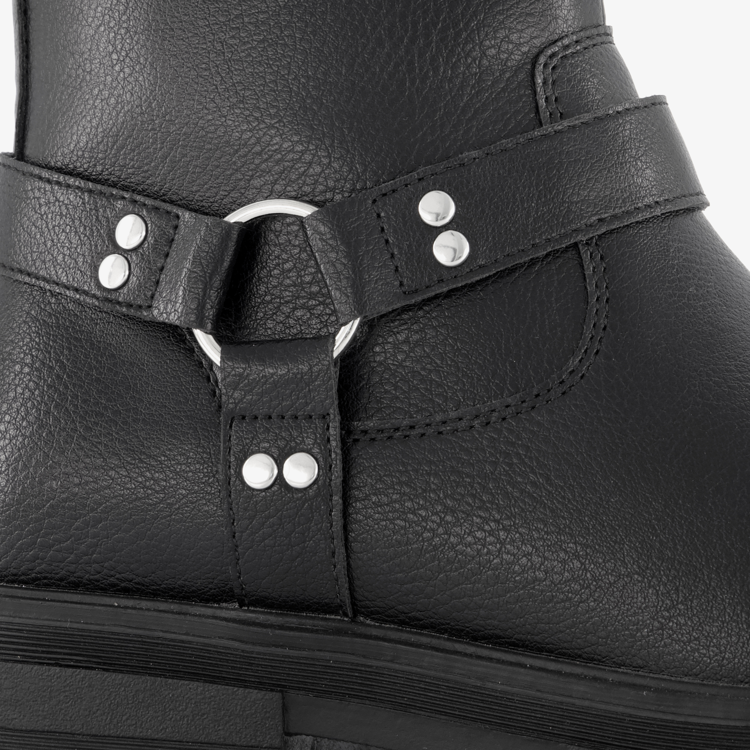 Blue Box hoge meisjes biker boots zwart laarzen – foto 5