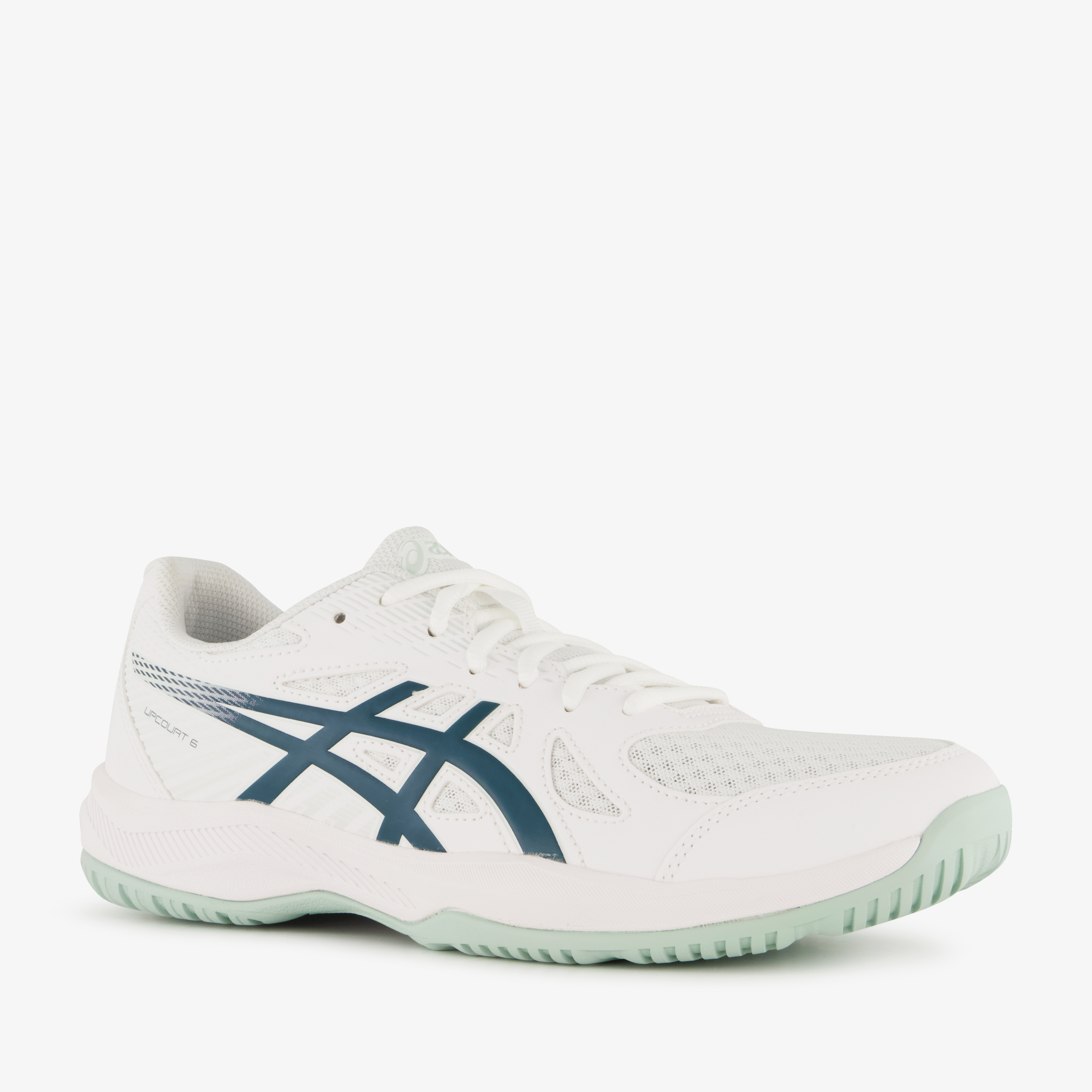 Asics Upcourt 6 heren zaalschoenen wit groen