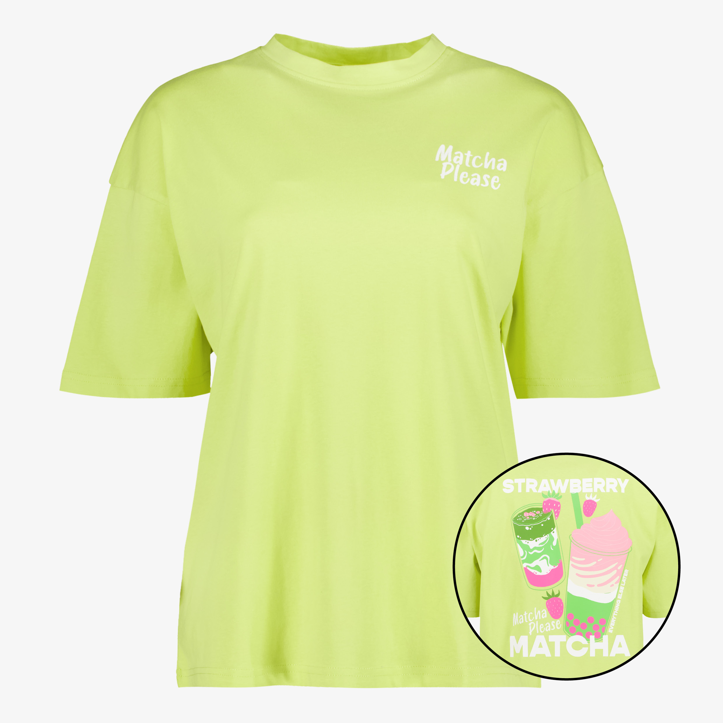 TwoDay dames T-shirt met matcha backprint groen t-shirts & tops