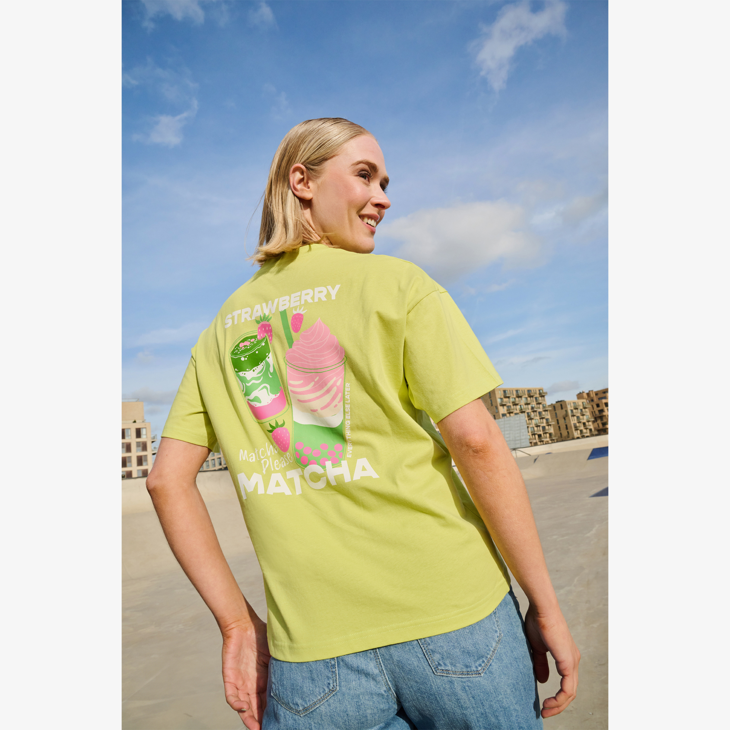 TwoDay dames T-shirt met matcha backprint groen t-shirts & tops – foto 3