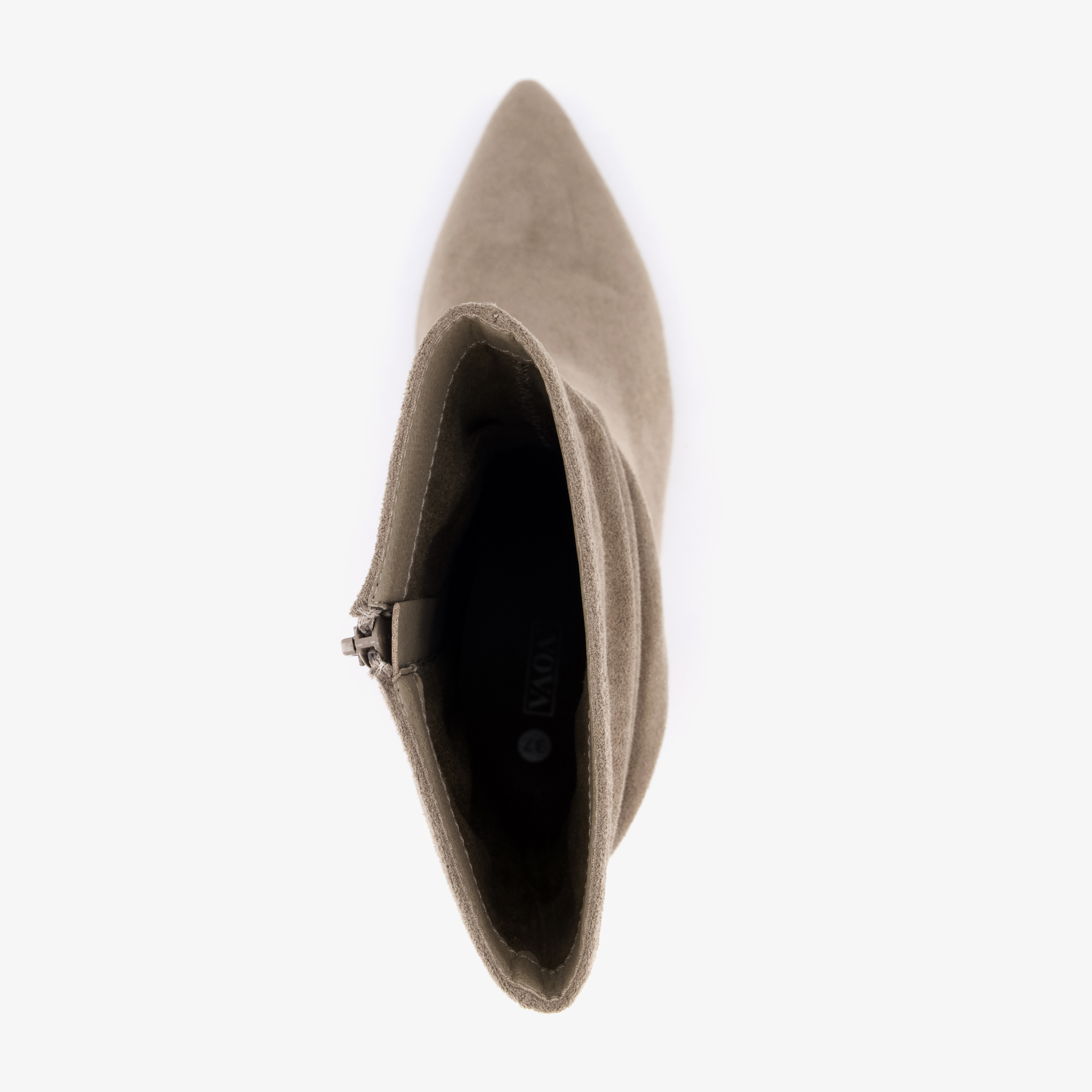 Nova dames suedèlook enkellaarsjes met hak beige – foto 4