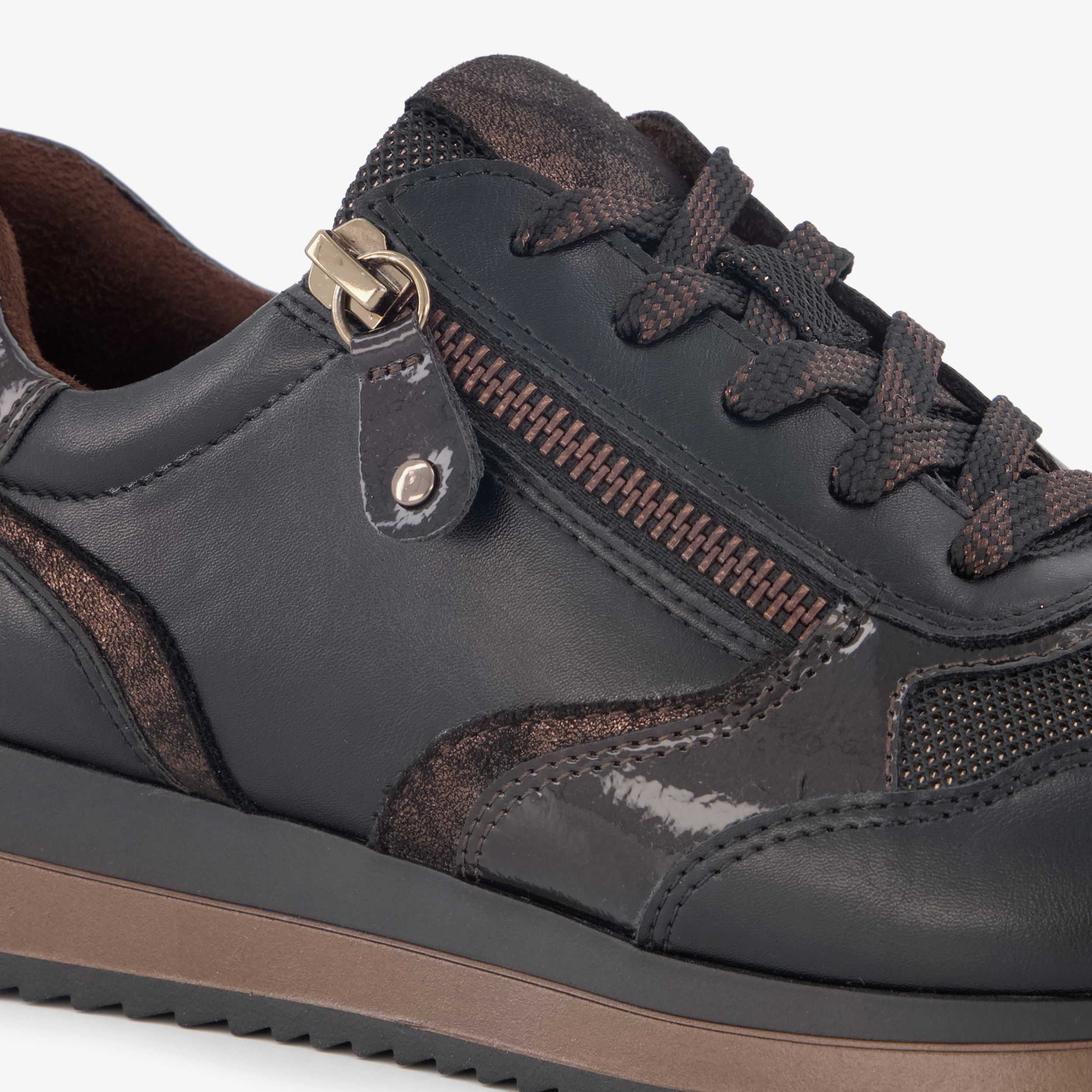 Softline dames sneakers met H leest zwart brons – foto 5