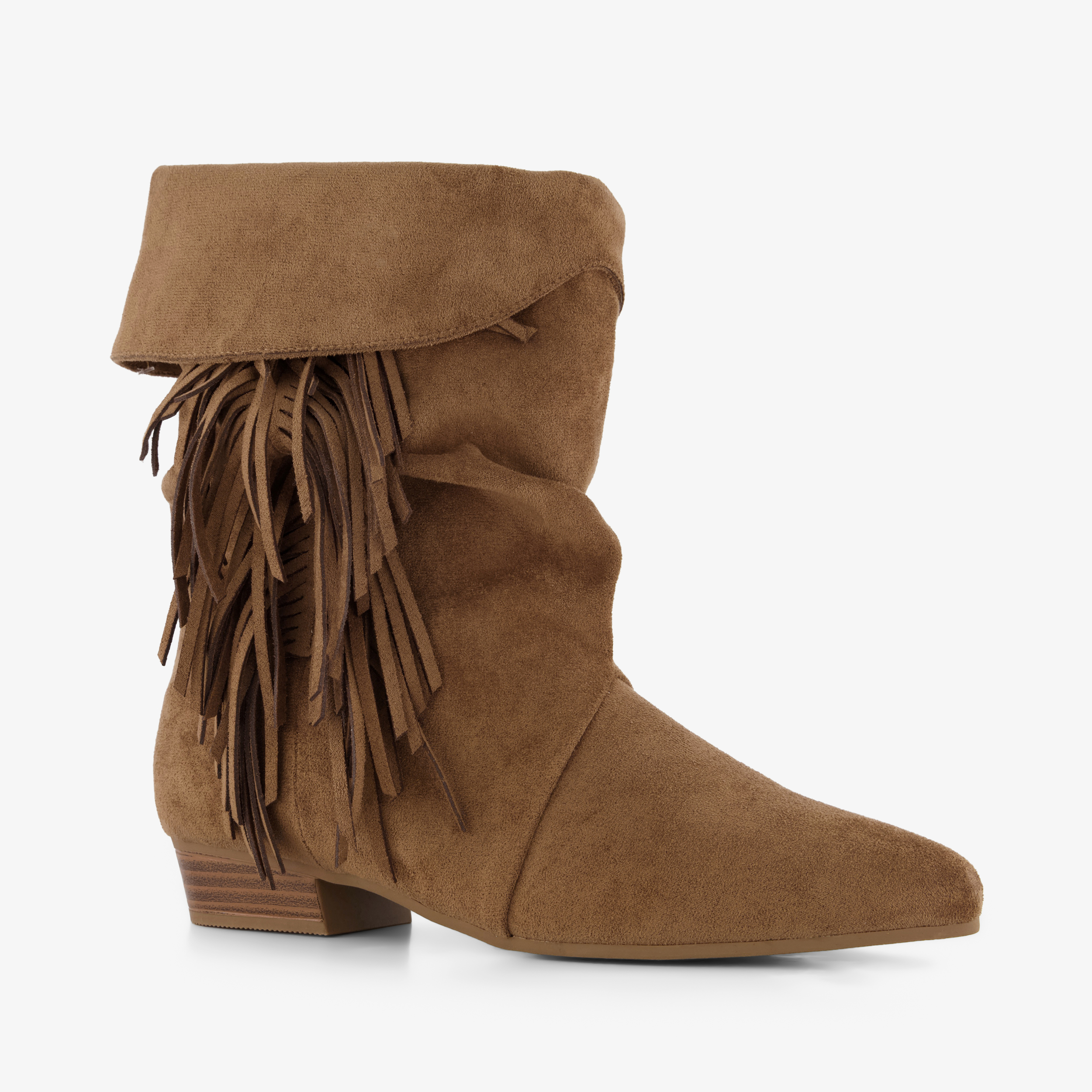 Nova dames boots met franjes bruin enkellaarzen