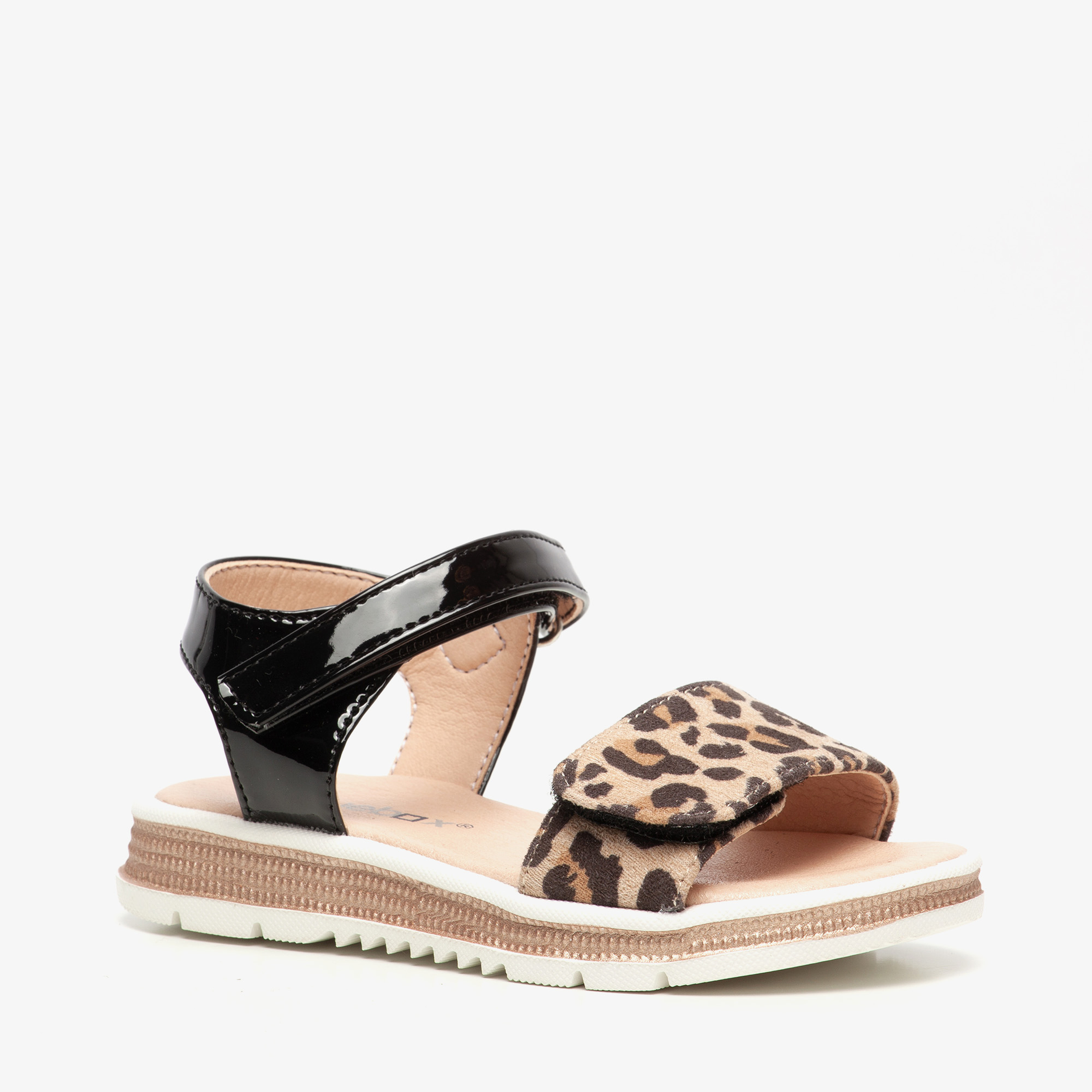 Blue Box meisjes lak sandalen met luipaardprint