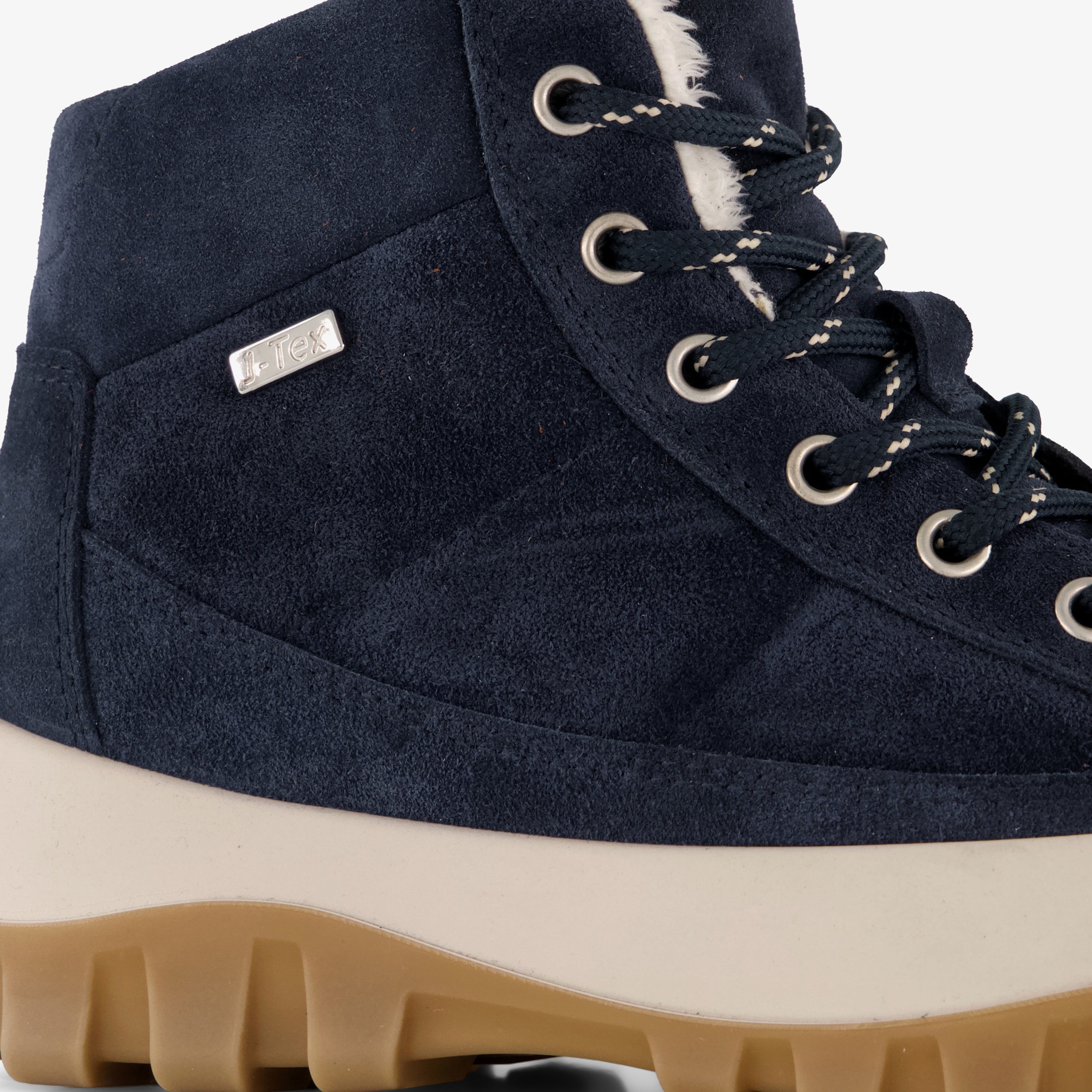 Mountain Peak suède dames veterboots blauw wandelschoenen – foto 5