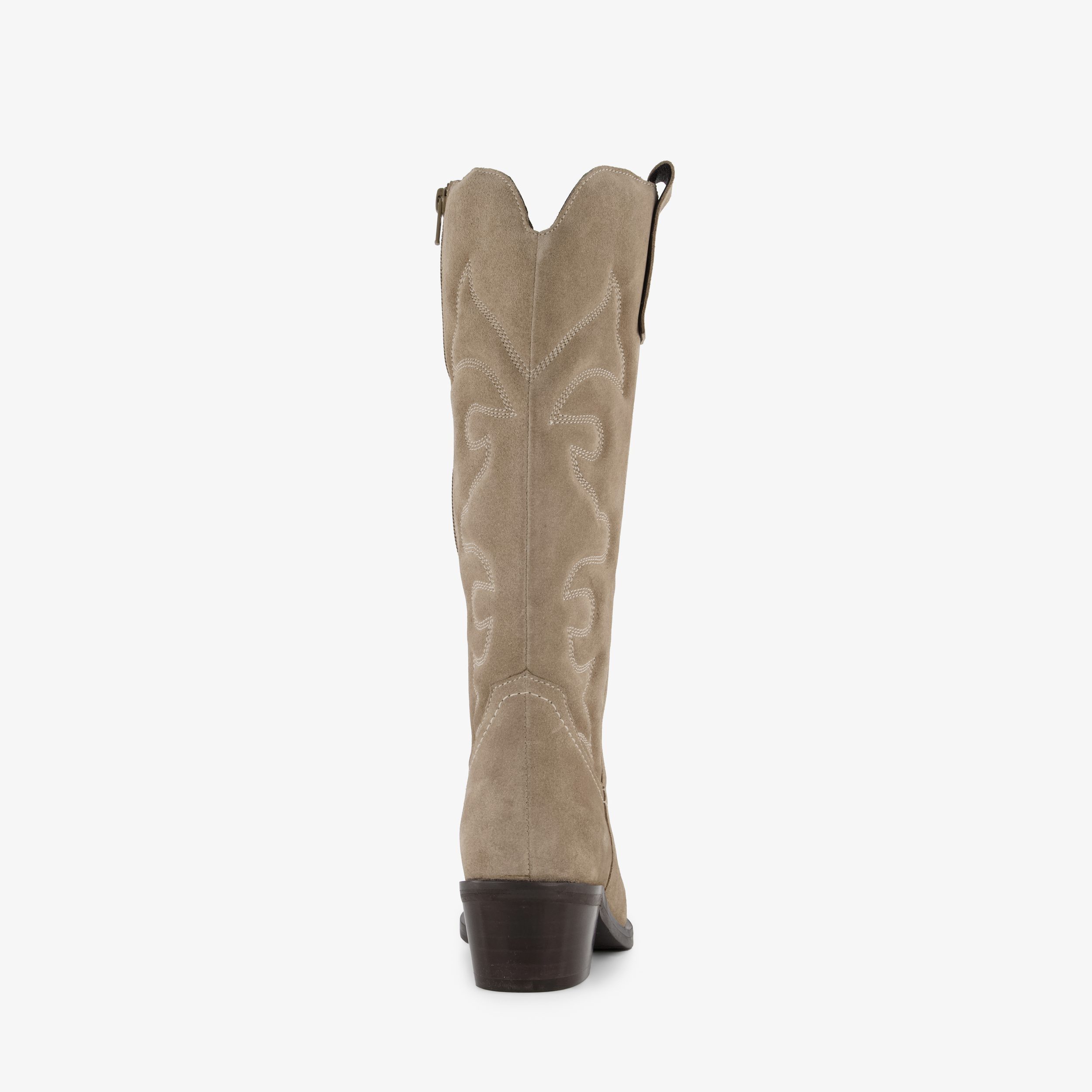 Harper suède dames cowboylaarzen beige – foto 2