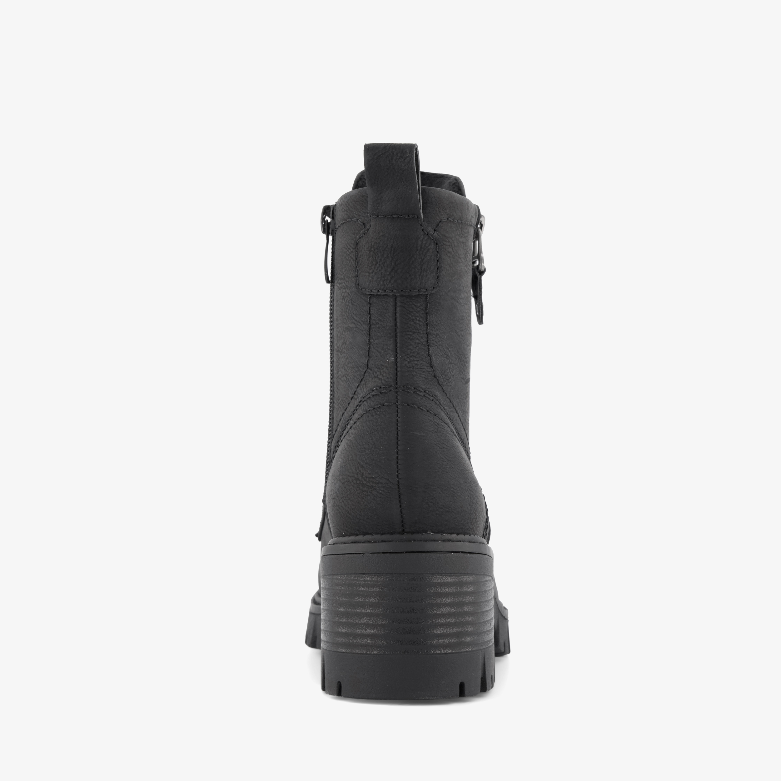 Blue Box dames veterboots met hak zwart enkellaarzen – foto 2