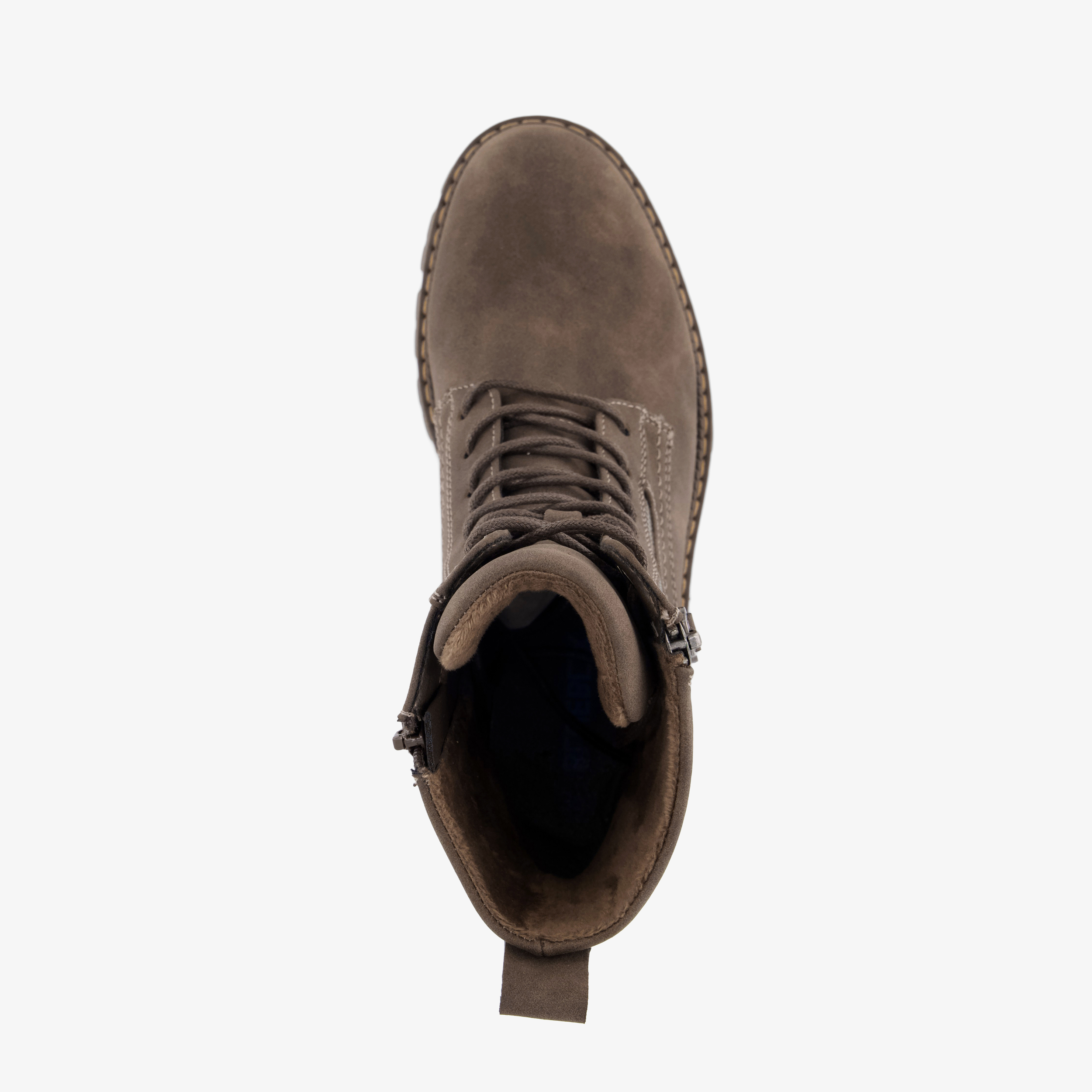 Blue Box dames veterboots met hak bruin enkellaarzen – foto 4
