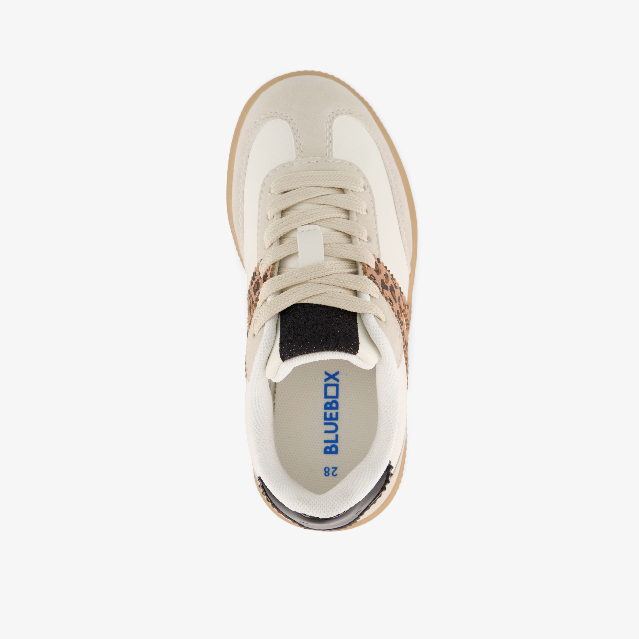 Blue Box meisjes sneakers wit met panterprint – foto 4