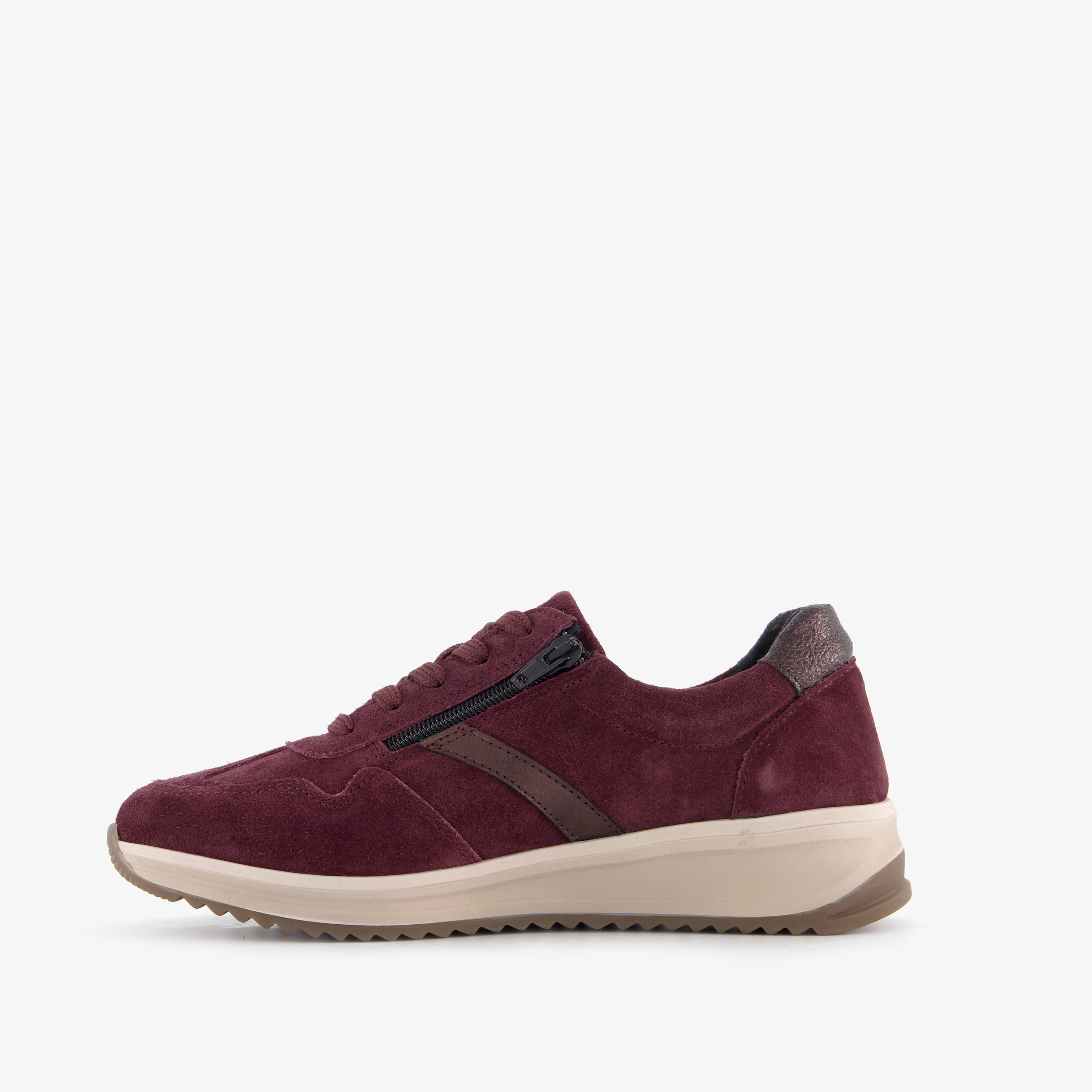 Hush Puppies suède dames sneakers bordeauxrood