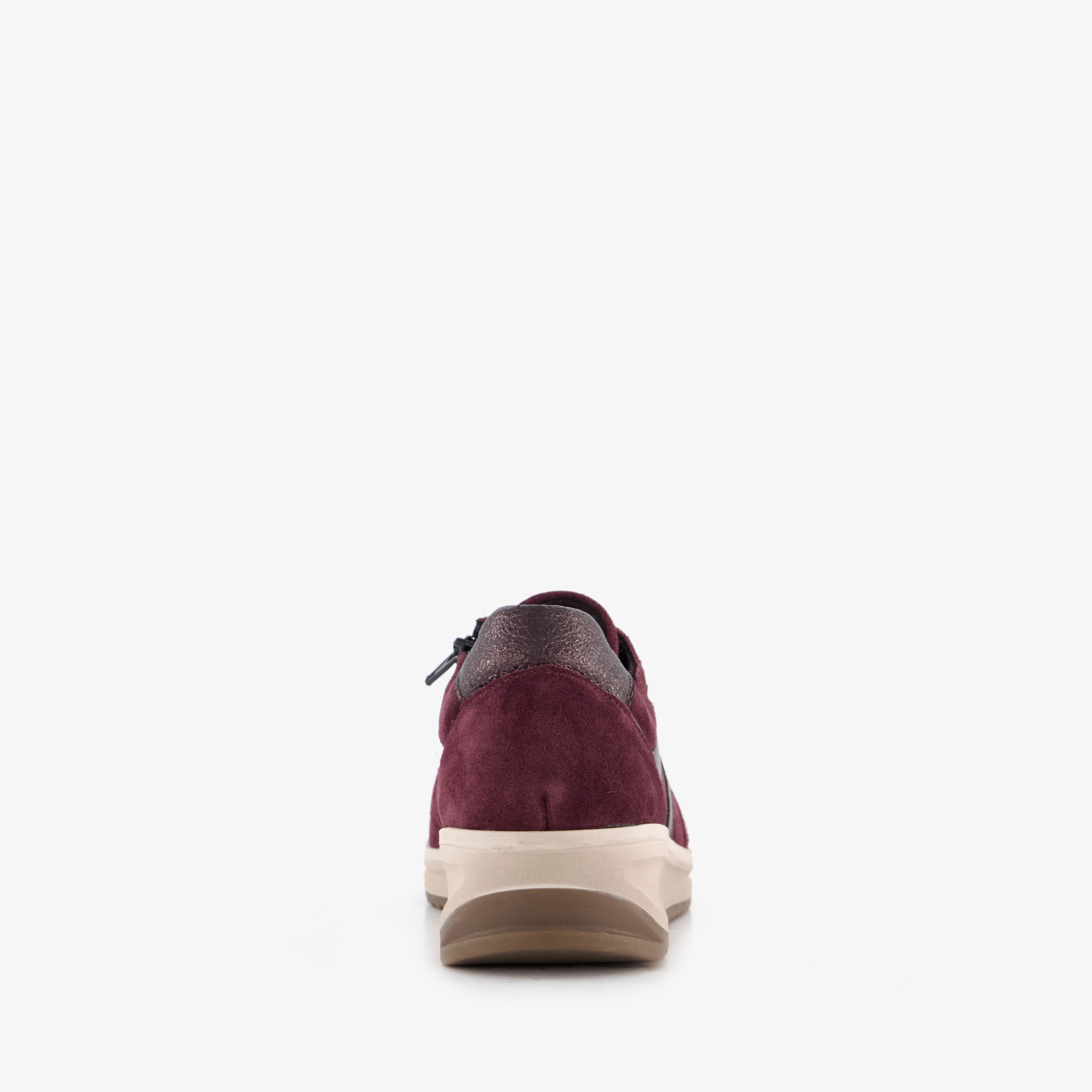 Hush Puppies suède dames sneakers bordeauxrood – foto 2