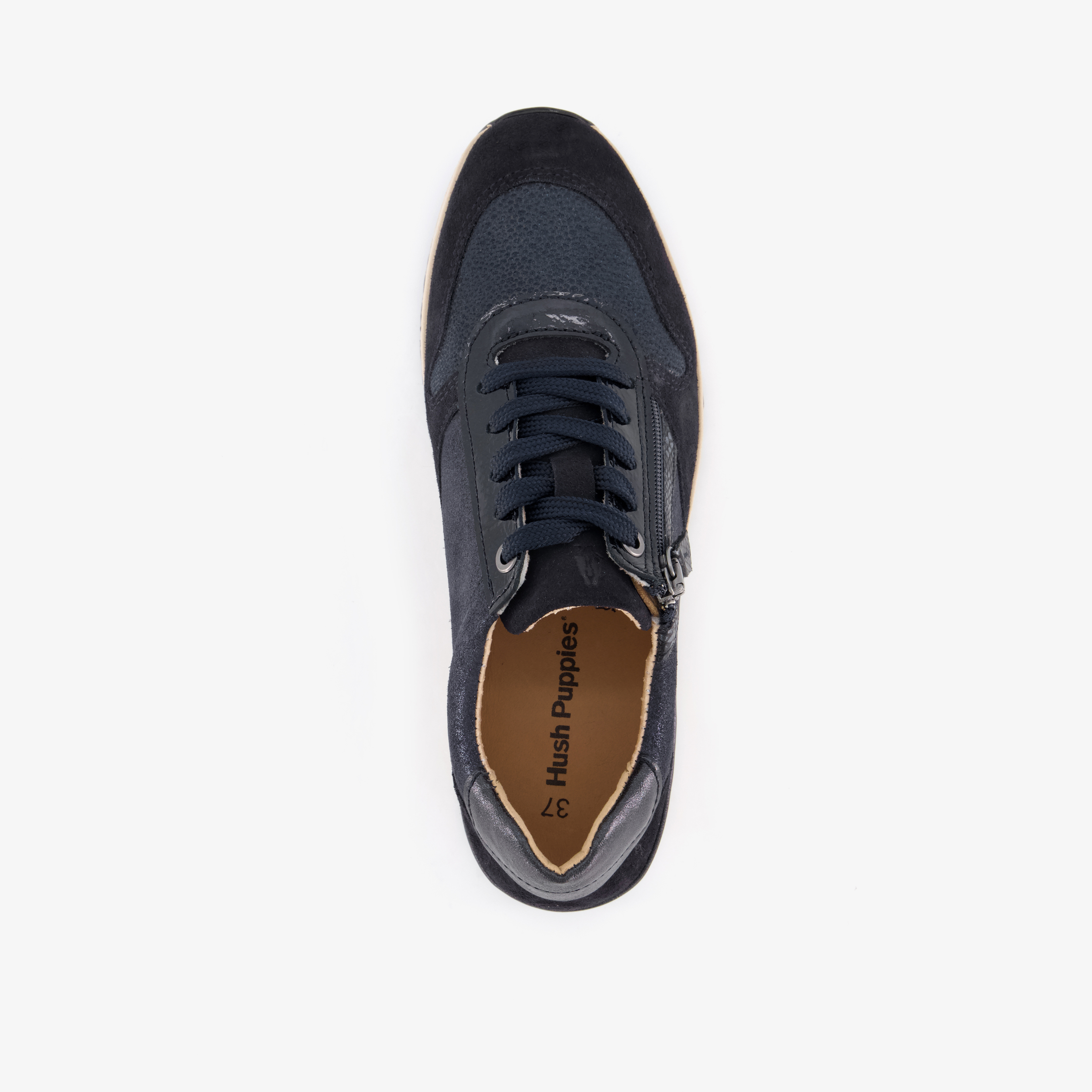 Hush Puppies suède dames sneakers blauw – foto 4