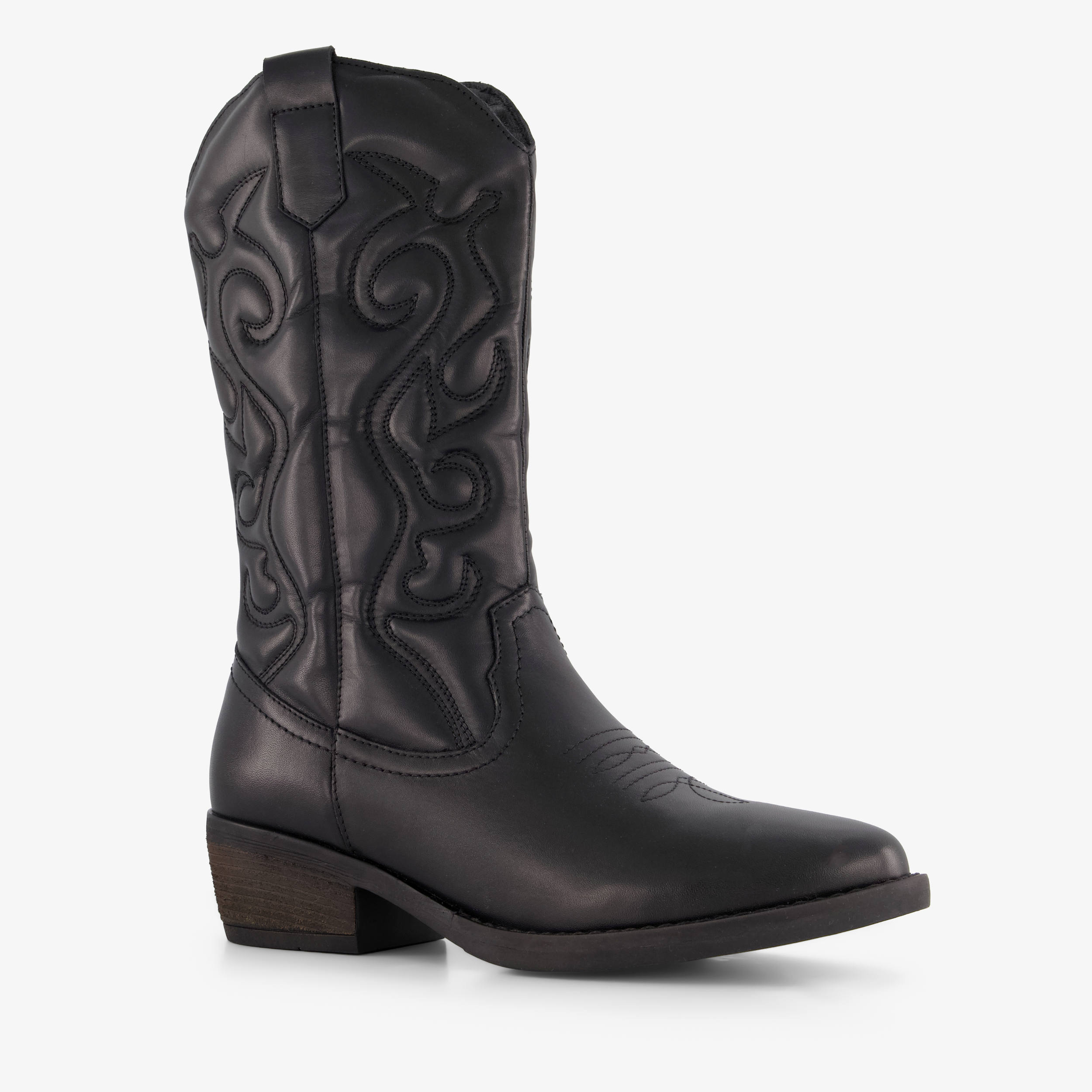 Harper leren dames cowboylaarzen zwart enkellaarzen