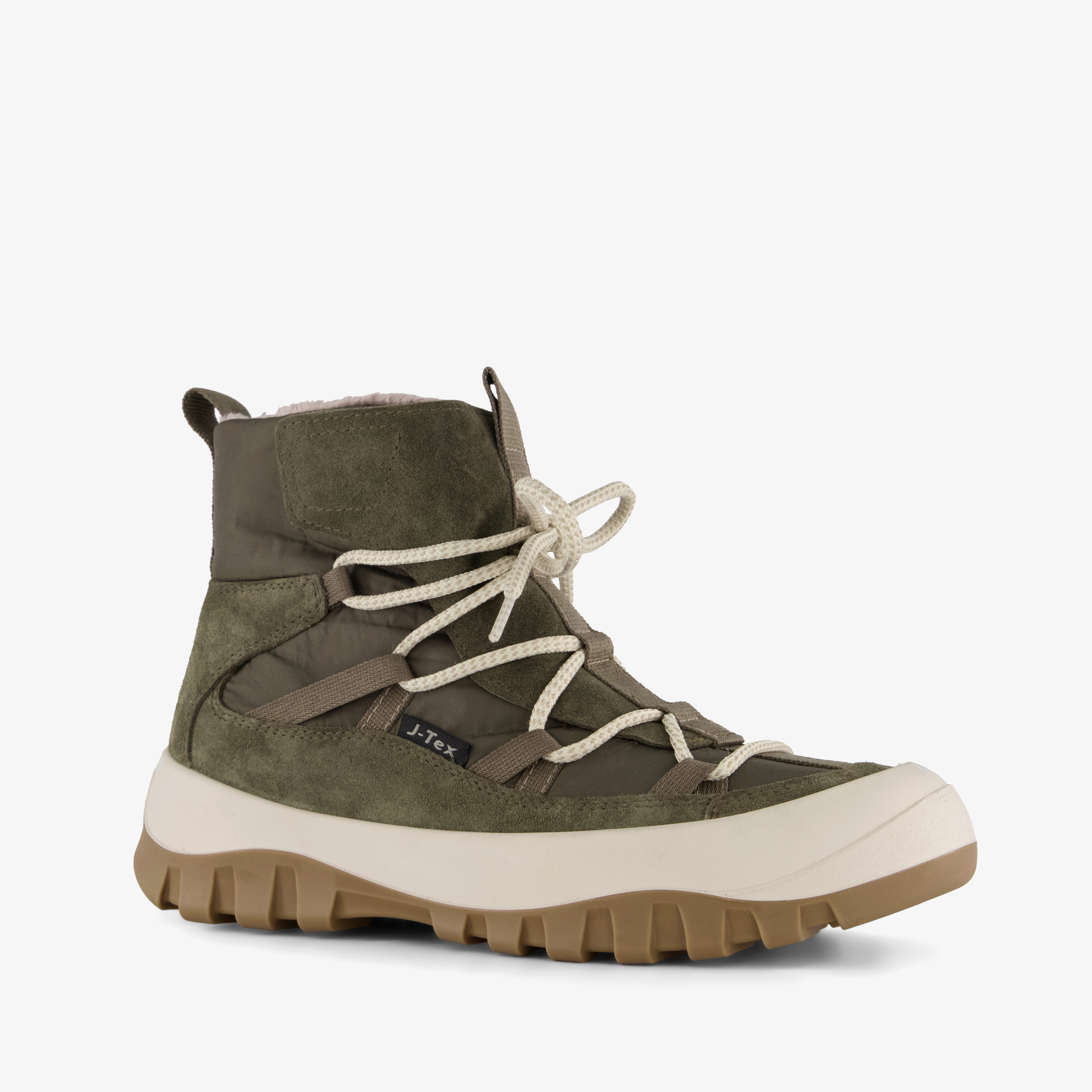 Mountain Peak suède dames veterboots groen wandelschoenen