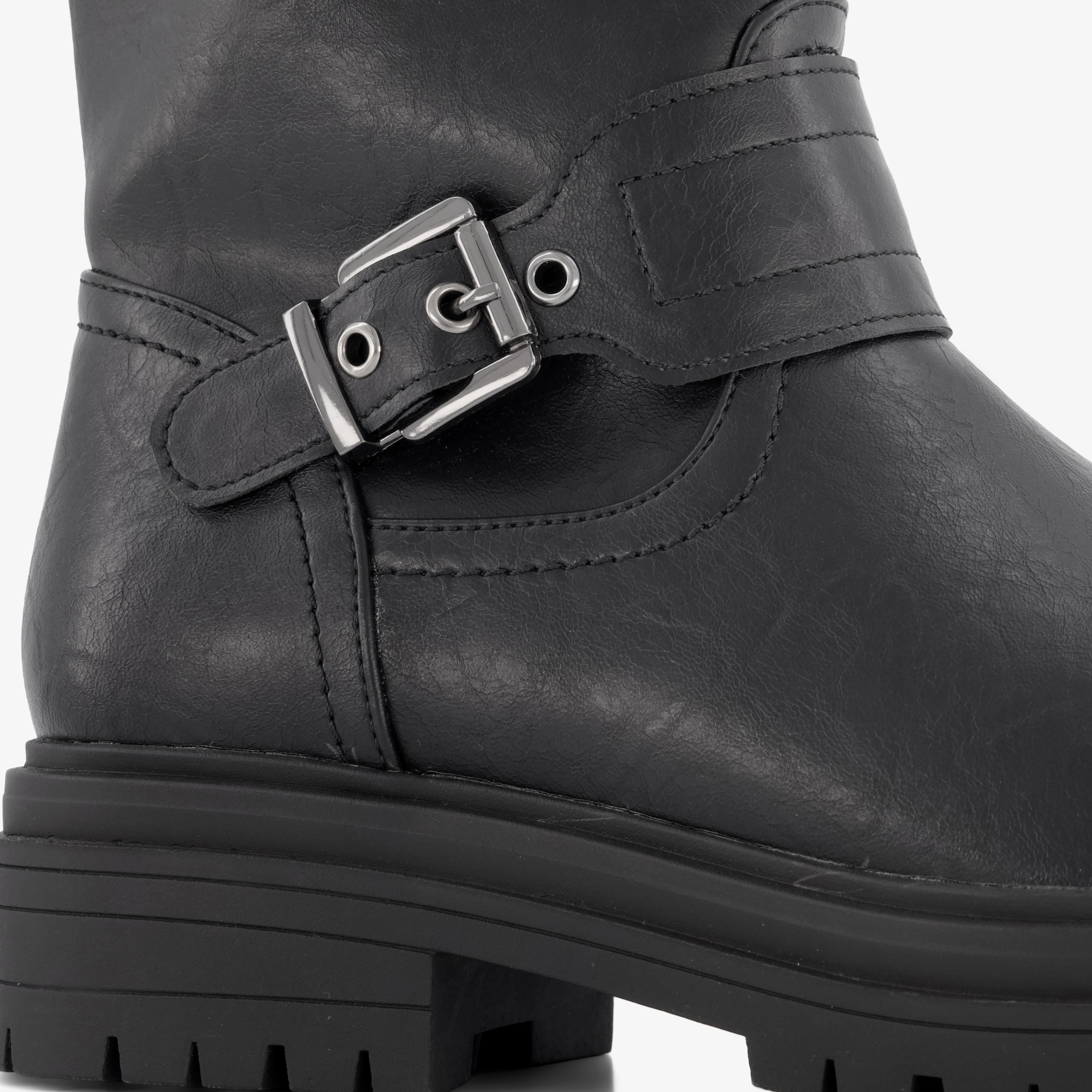 Blue Box dames biker boots met gesp zwart laarzen – foto 5