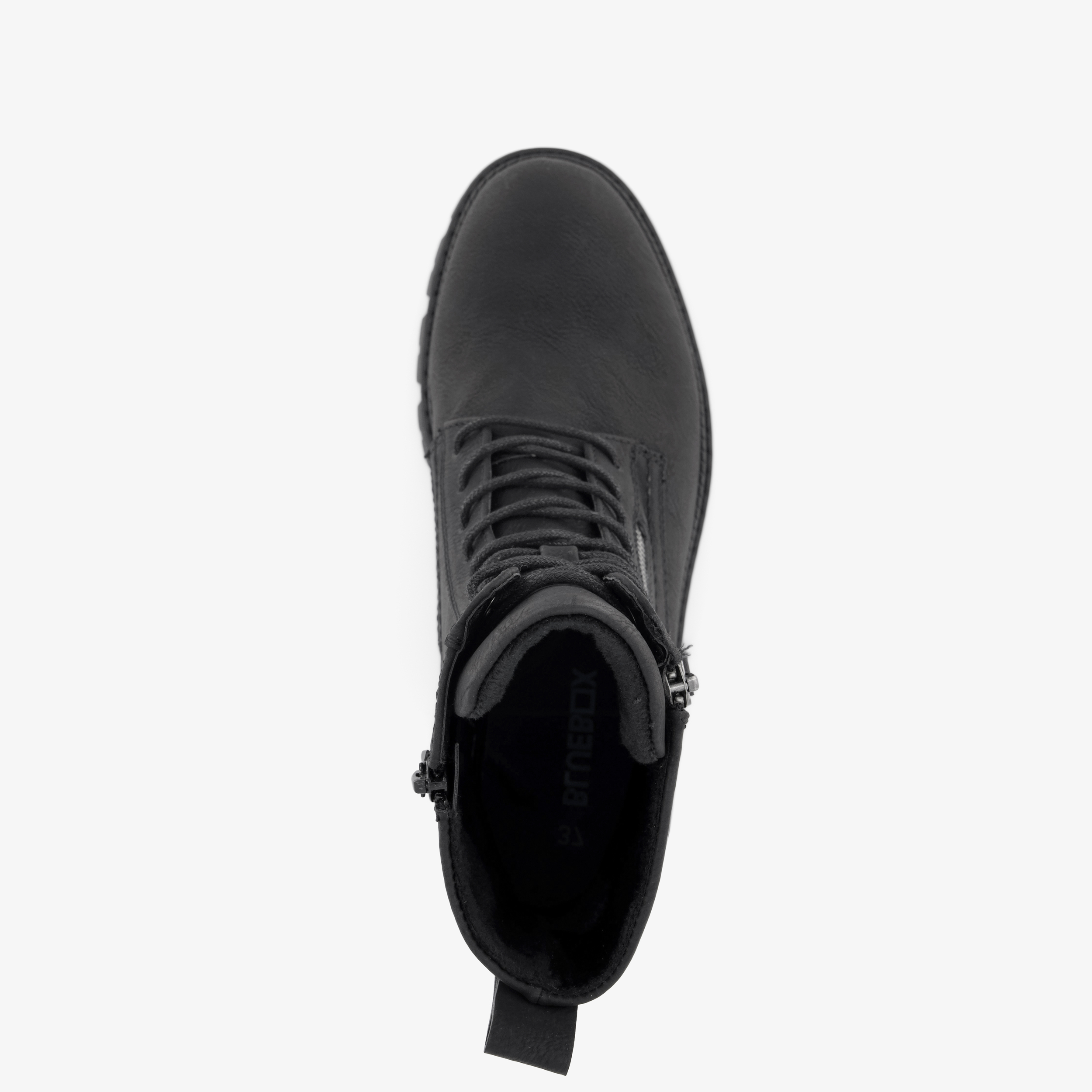 Blue Box dames veterboots met hak zwart enkellaarzen – foto 4
