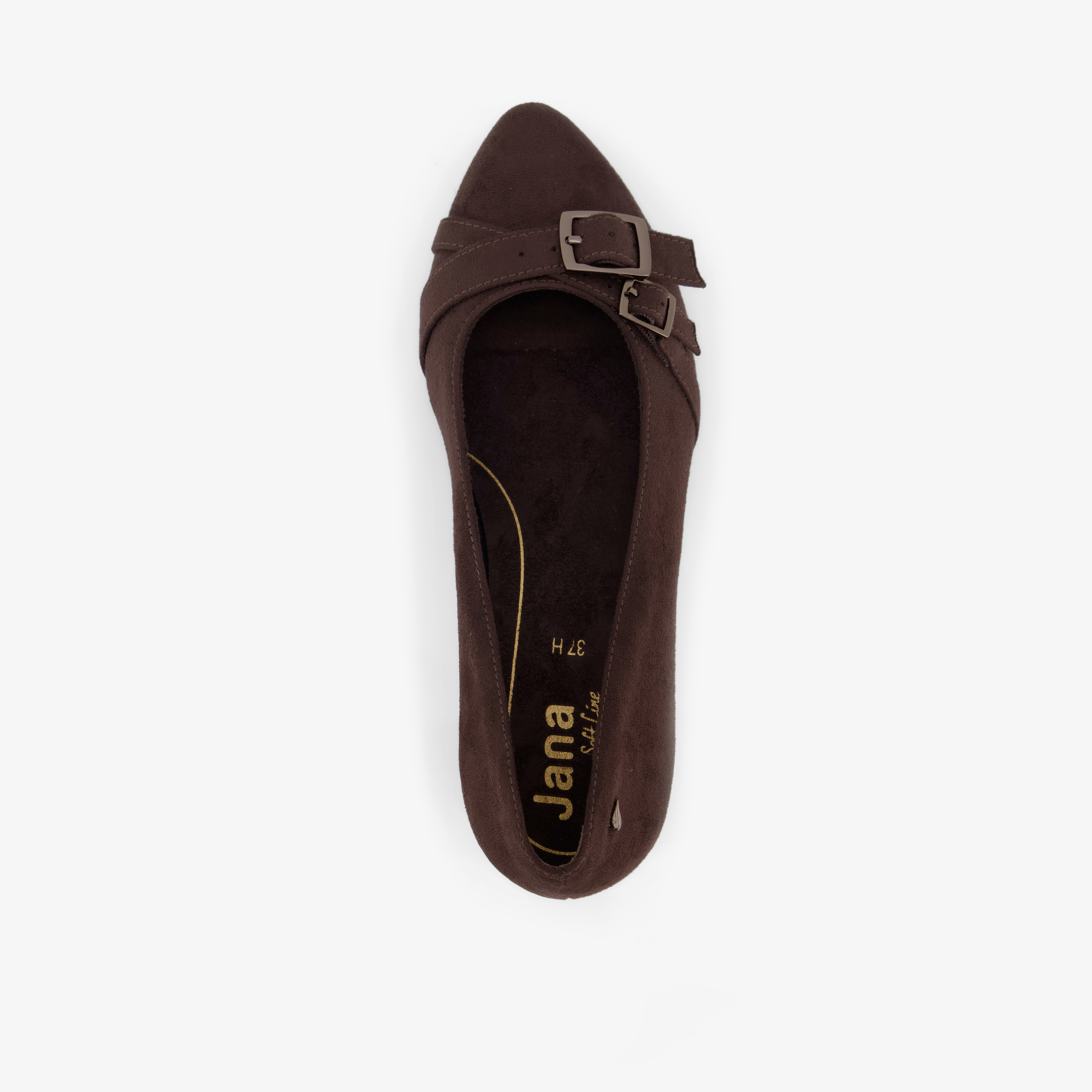 Jana dames pumps met H-leest donkerbruin – foto 4