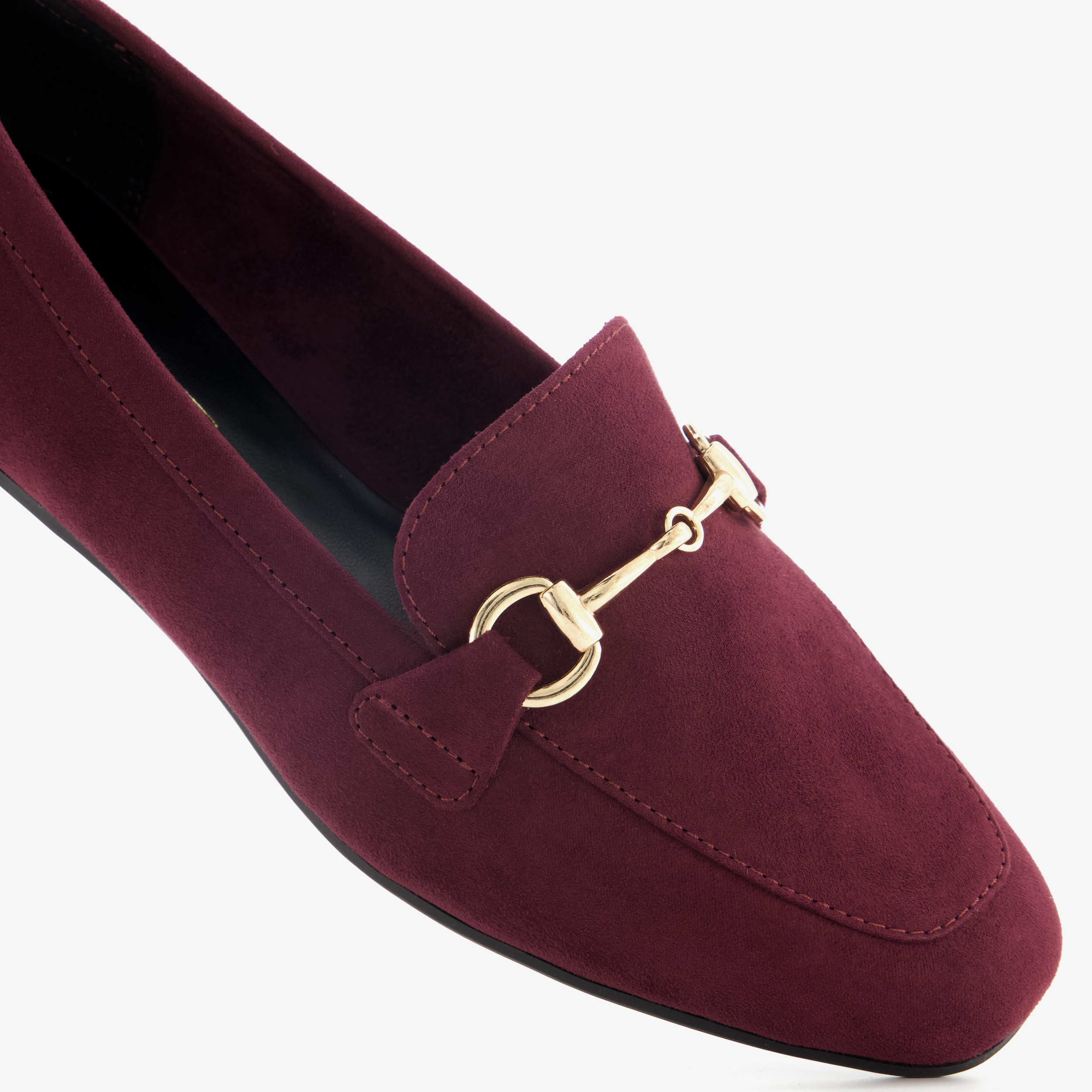 Nova dames loafers met gesp bordeauxrood instappers – foto 5