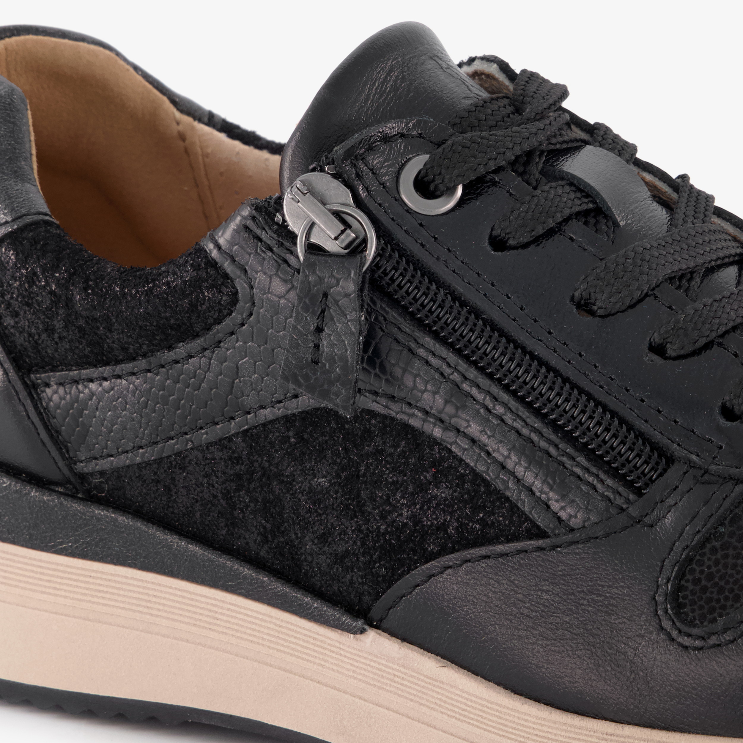 Hush Puppies suède dames sneakers zwart – foto 5
