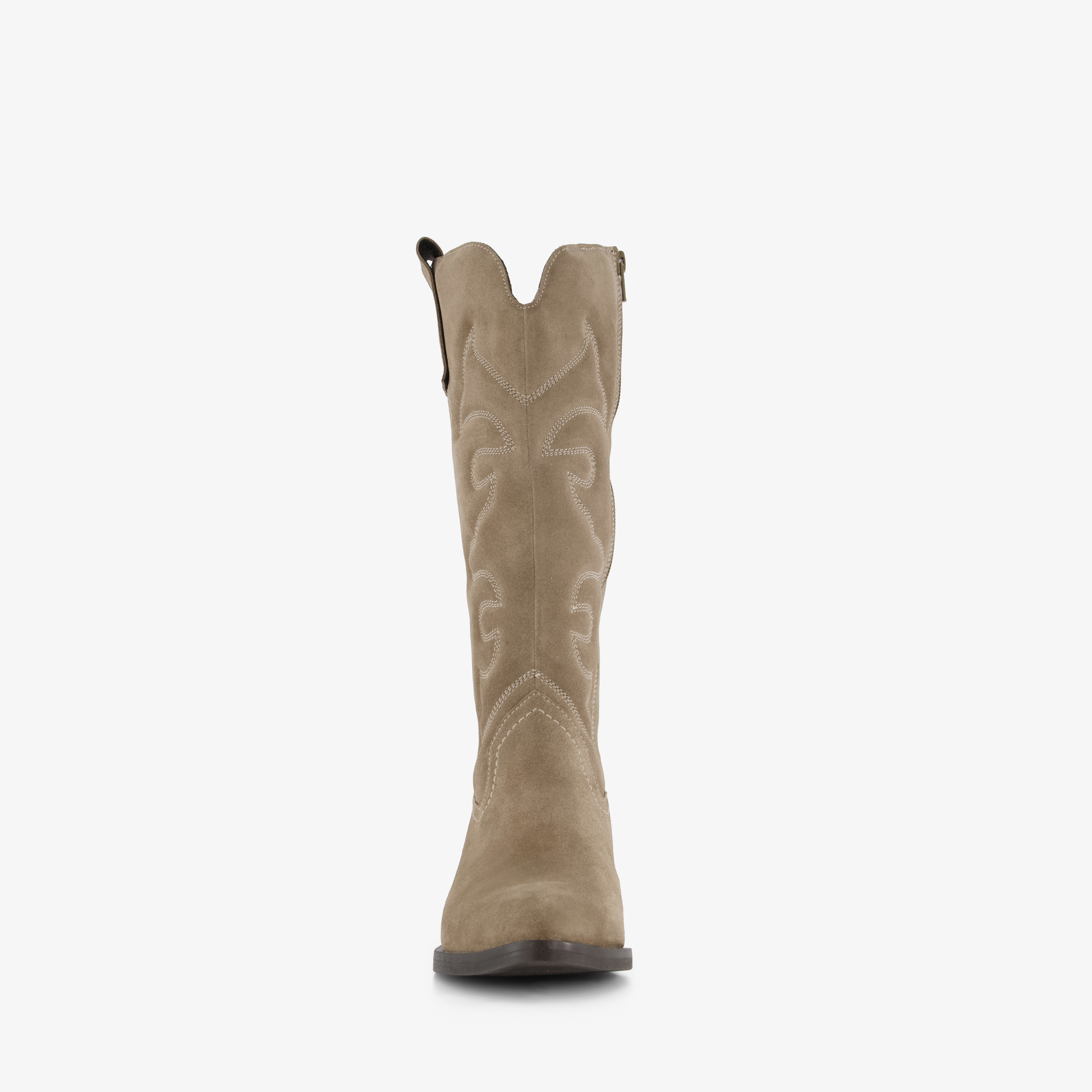 Harper suède dames cowboylaarzen beige – foto 4
