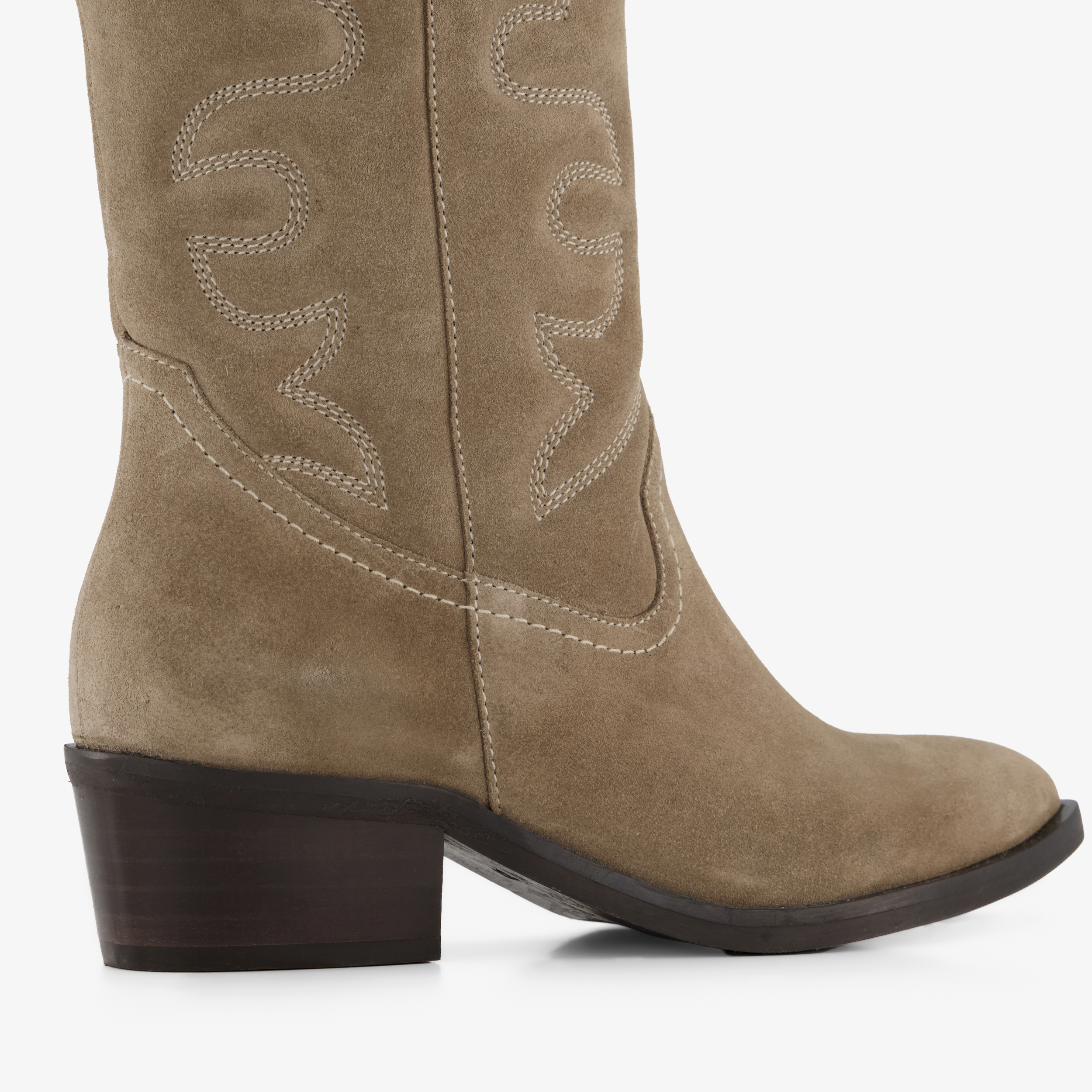 Harper suède dames cowboylaarzen beige – foto 5
