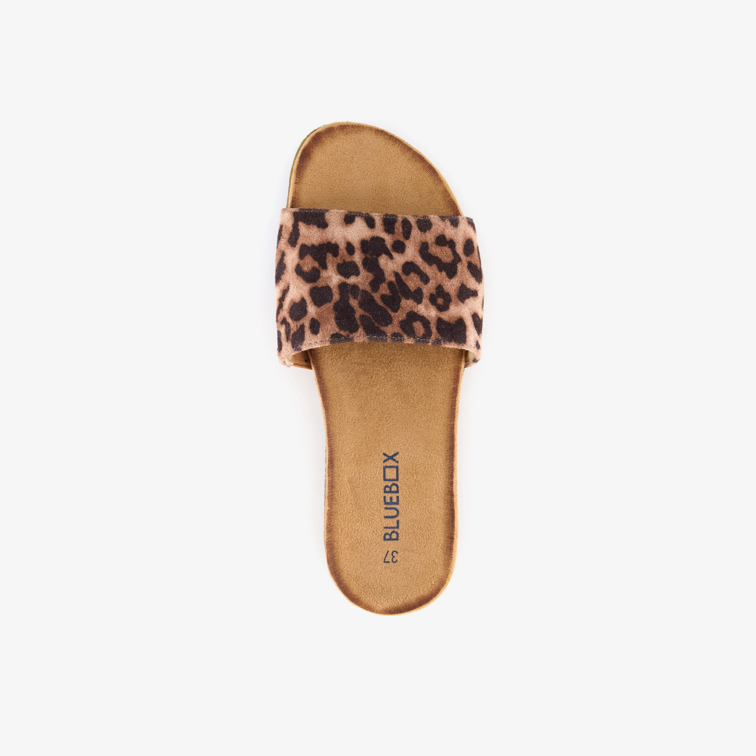 Blue Box dames slippers panterprint bruin – foto 4